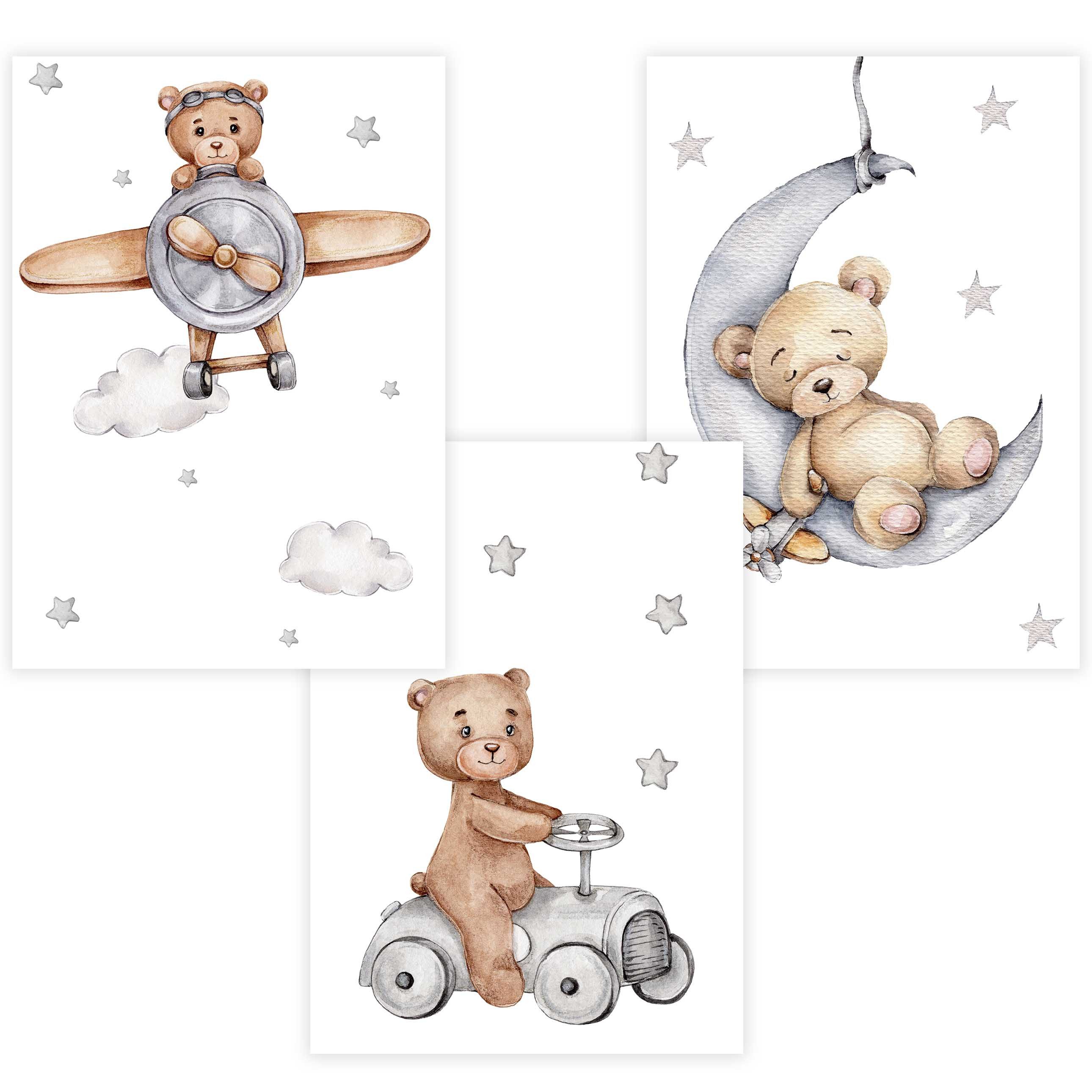 Poster WANDKIND Kinderzimmer Poster Set P705 / Teddybären kuschelig