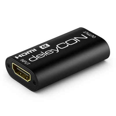 deleyCON »deleyCON 4K@60Hz HDMI 2.0 Repeater Signal Verstärker HDCP 2.2 18Gbps UHD 2160p« HDMI-Kabel