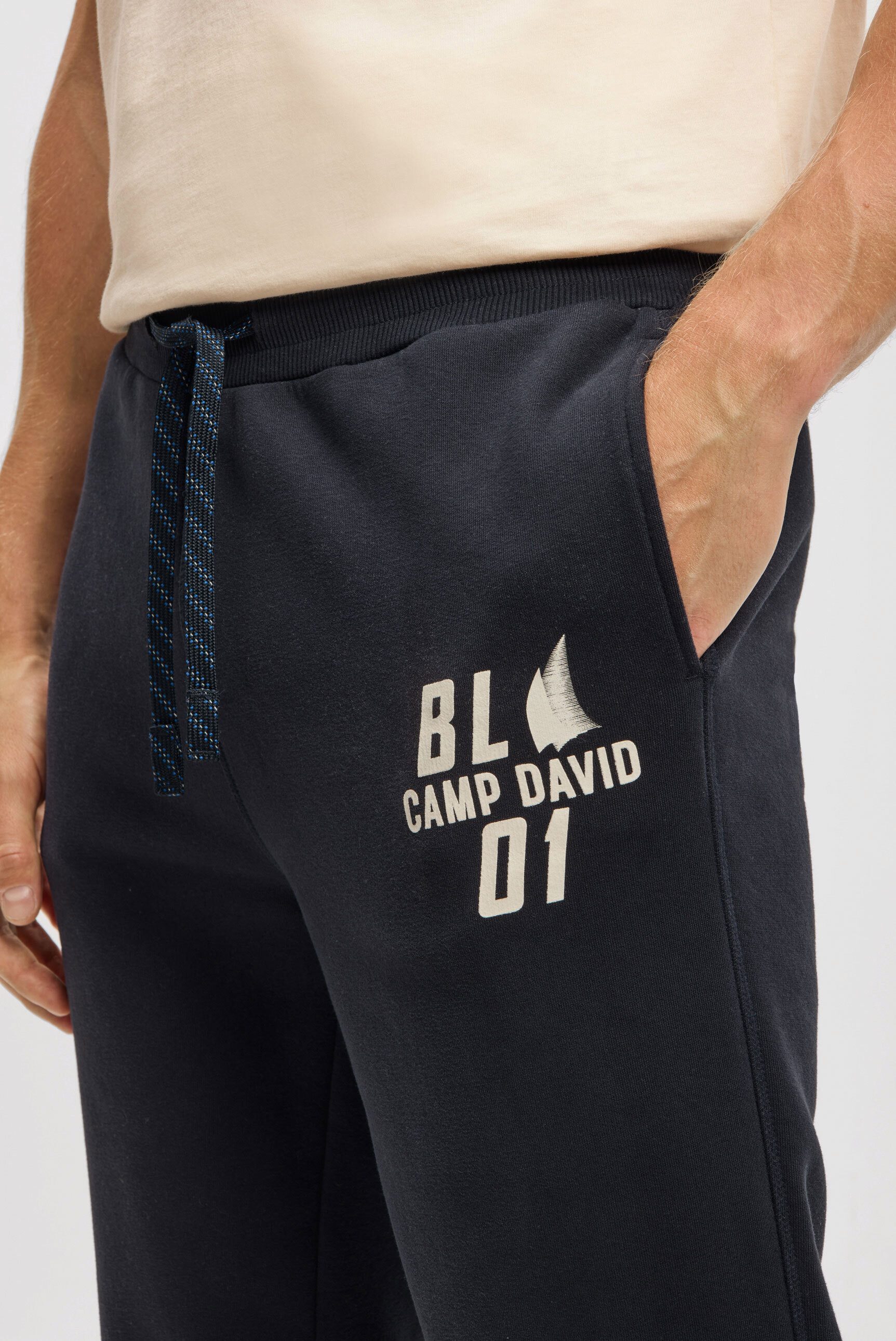 CAMP DAVID Sporthose mit Elastikbund und Kordel
