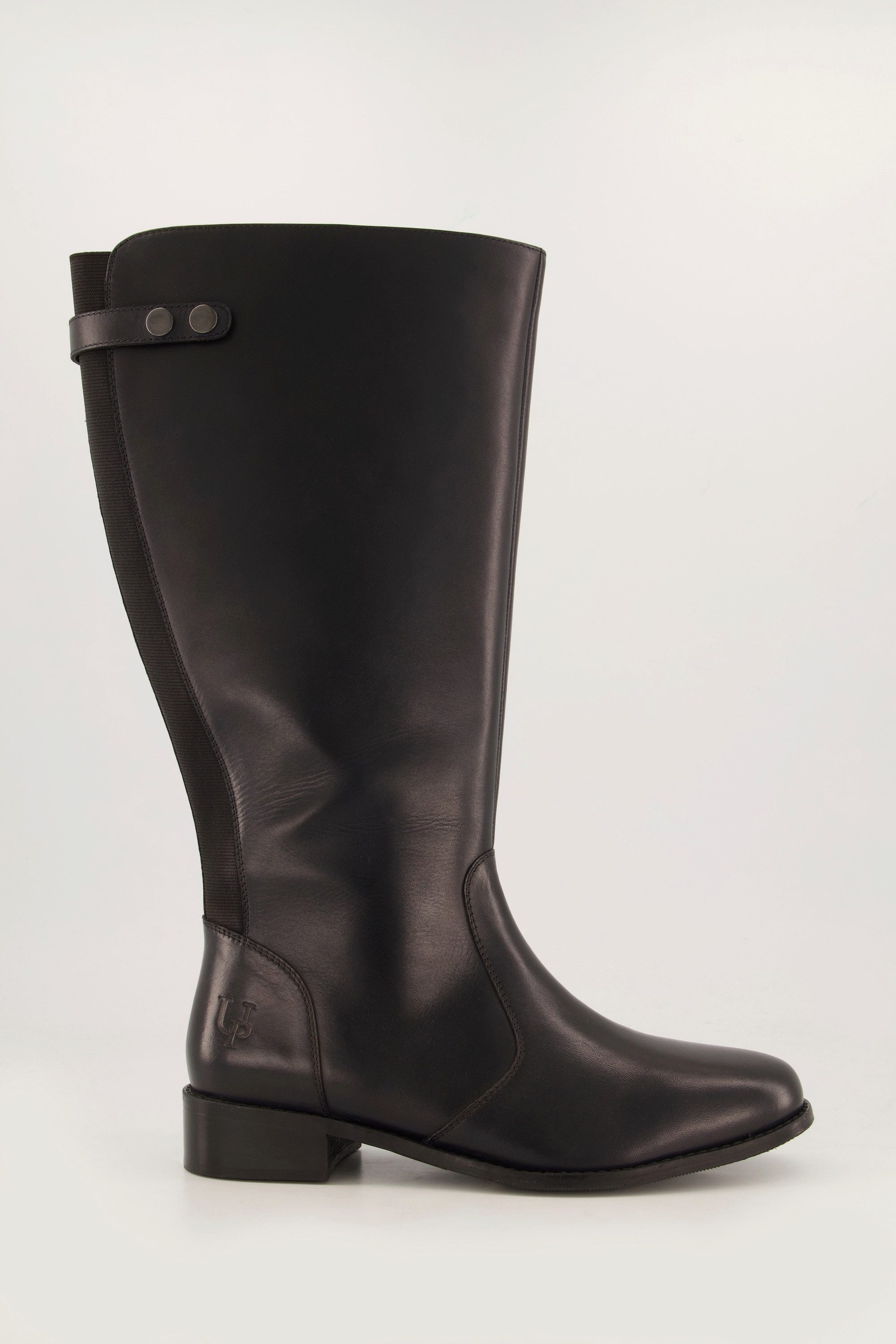 Ulla Popken Lederstiefel XL-Schaft Elastikeinsatz Weite günstig online kaufen