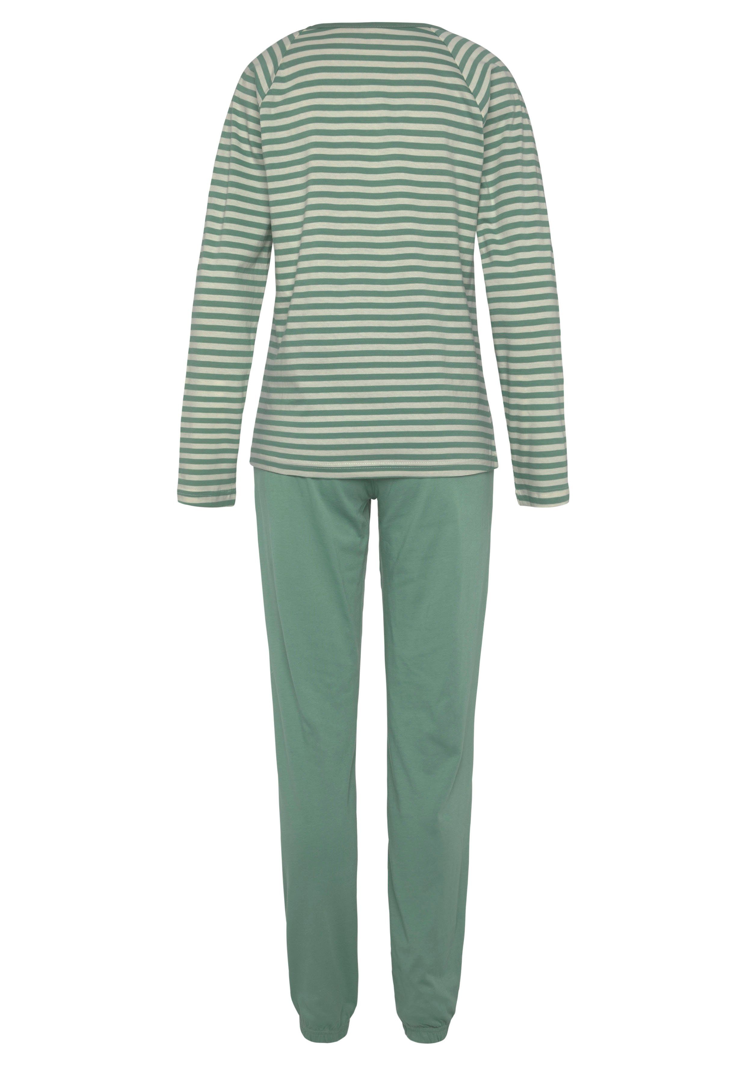 Vivance Dreams by Lascana Pyjama mit garngefärbten Streifen – Bild 3 von 5