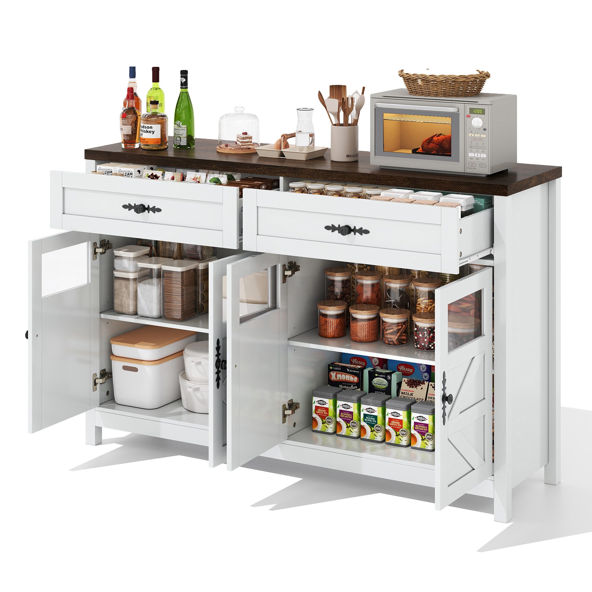 OKWISH Sideboard Buffet-Schrank (Esszimmer-Sideboard 140 cm, günstig online kaufen