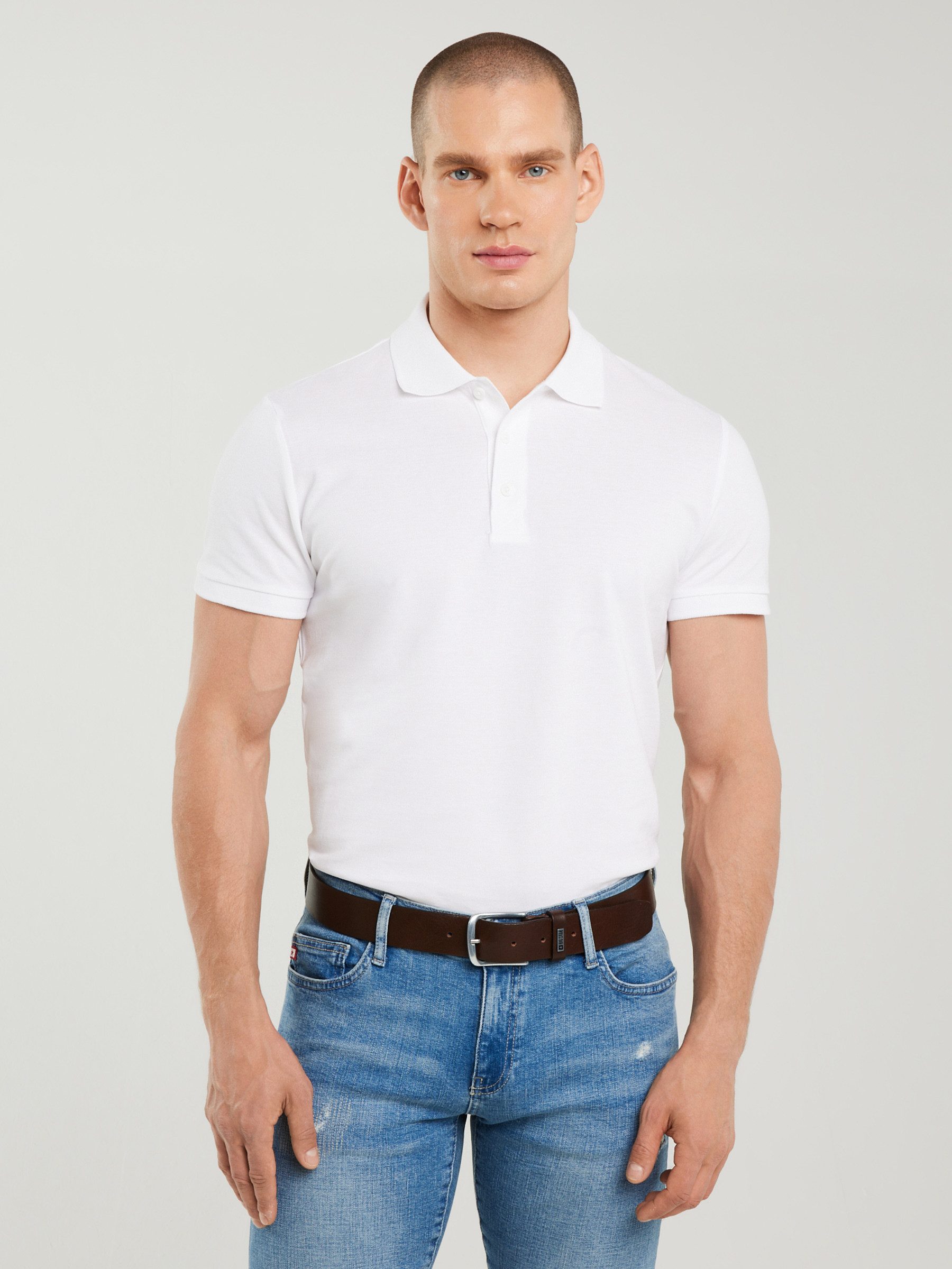 BIG STAR Poloshirt MARKOLINOS weiß günstig online kaufen