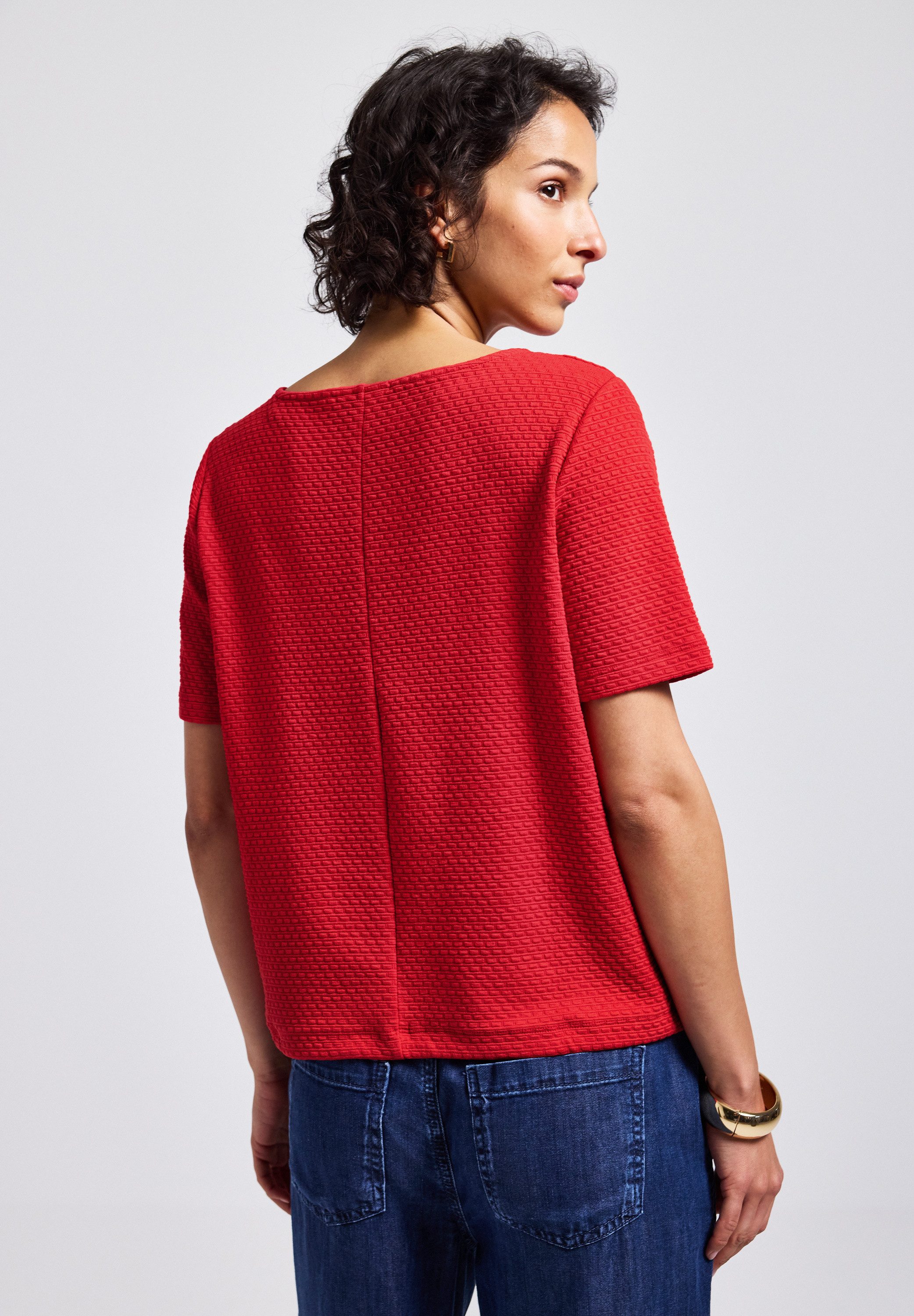 STREET ONE T-Shirt, mit U-Boot-Ausschnitt günstig online kaufen