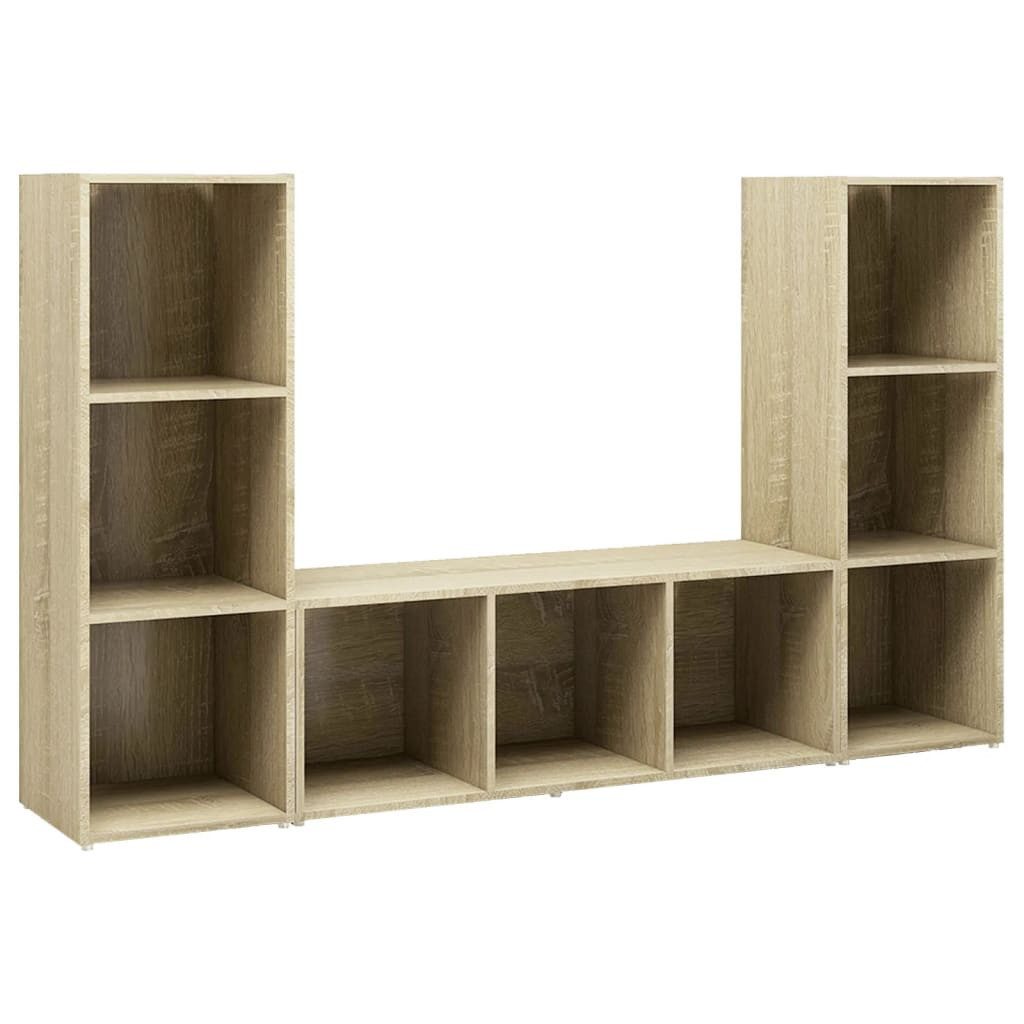 vidaXL TV-Schrank TV-Schränke 3 Stk. Sonoma-Eiche günstig online kaufen