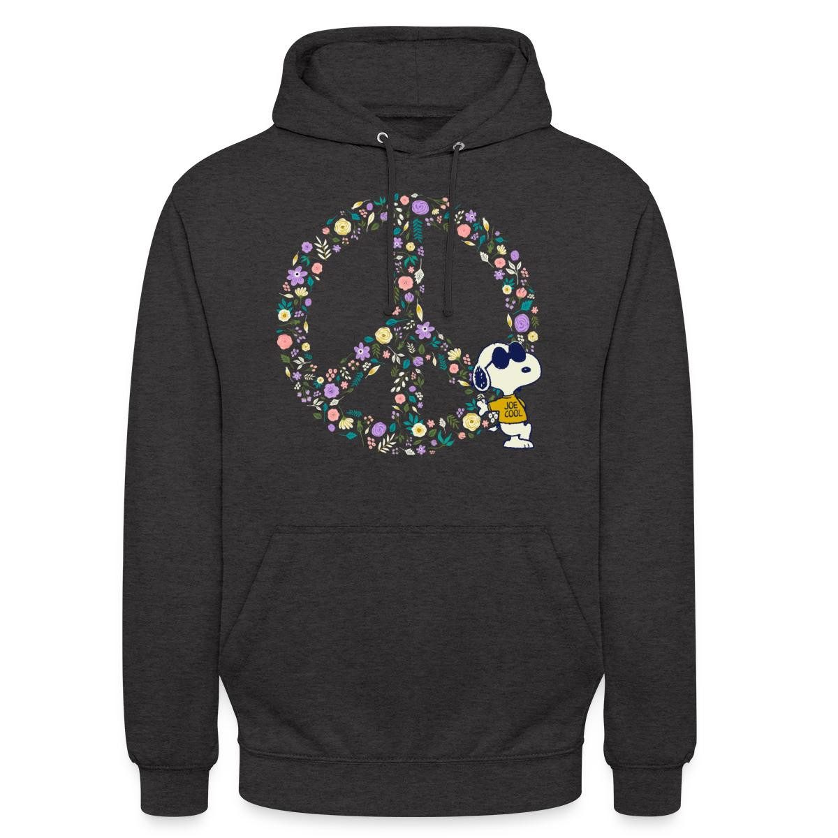 Spreadshirt Hoodie Peanuts Snoopy Peace Zeichen Frieden Unisex Hoodie (1-tlg)