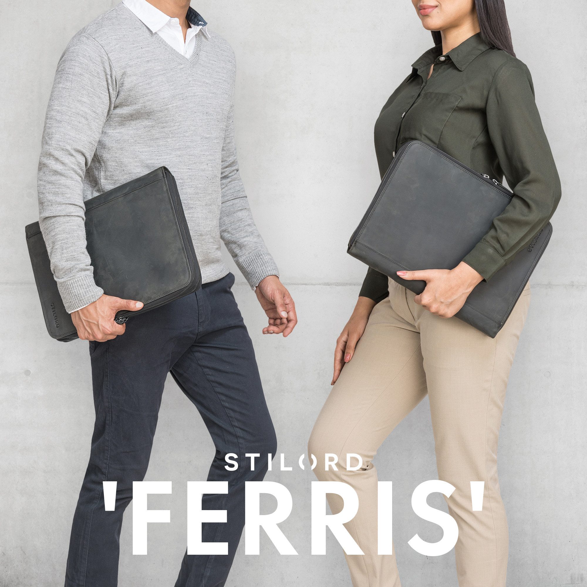 STILORD Konferenzmappe STILORD "Ferris" Dokumentenmappe Echtleder günstig online kaufen