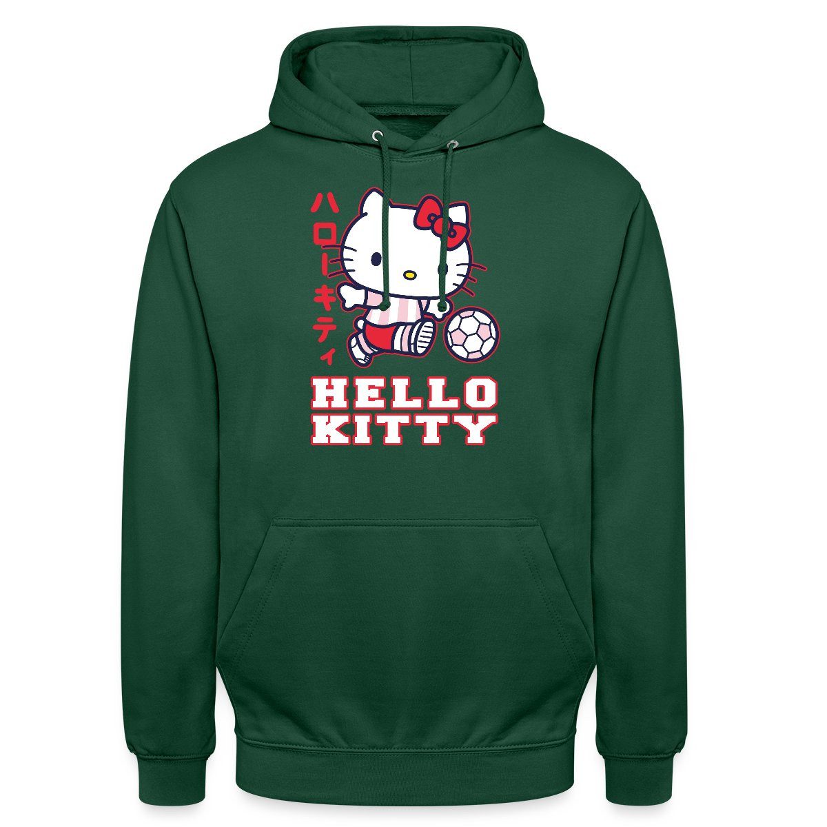 Hoodie Hello Kitty Spielt Fussball Sport Unisex Hoodie