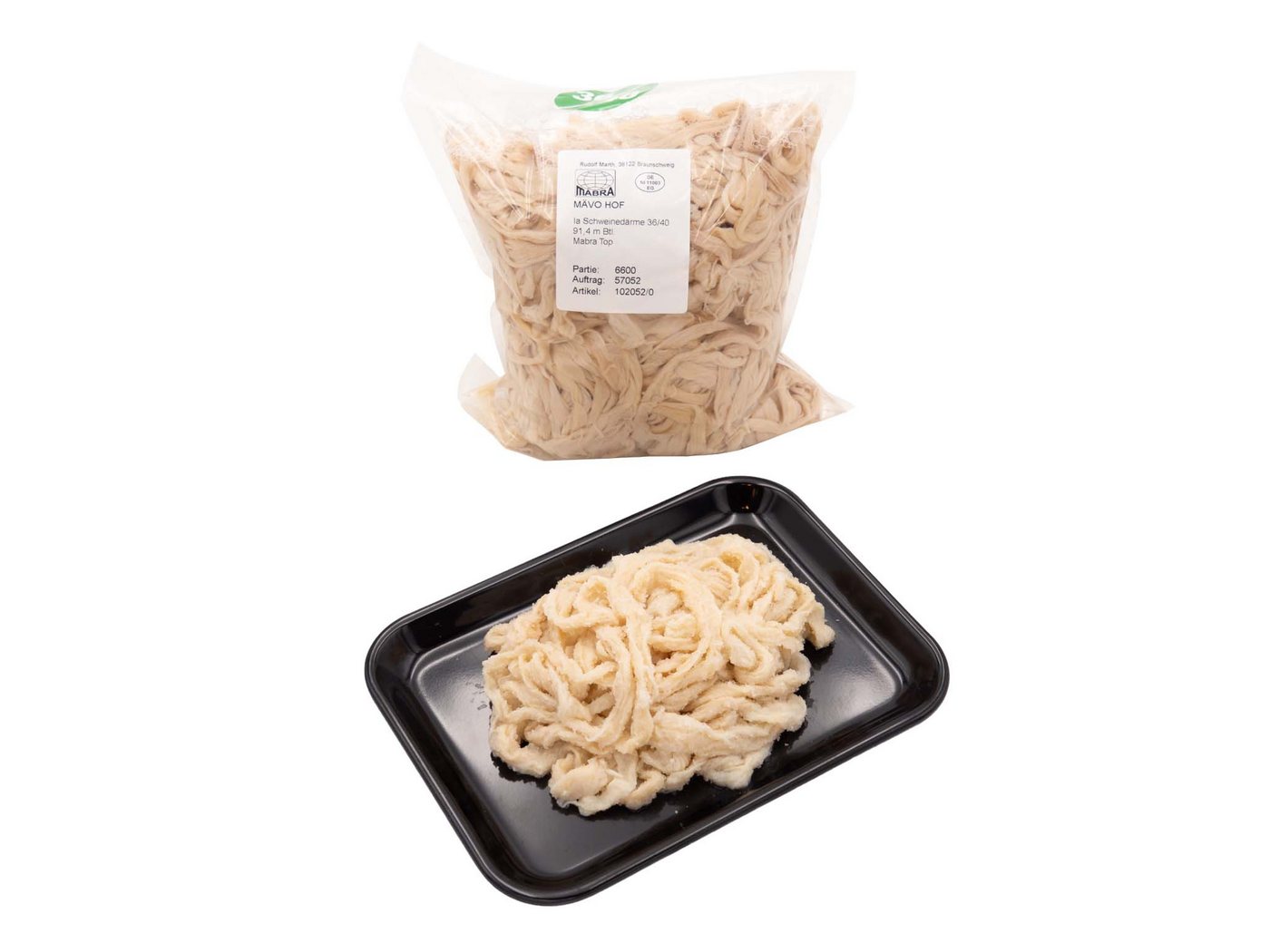 mävo Wurstkonserve Schweinedarm 36/40 gesalzen (1Bund/ Beutel)