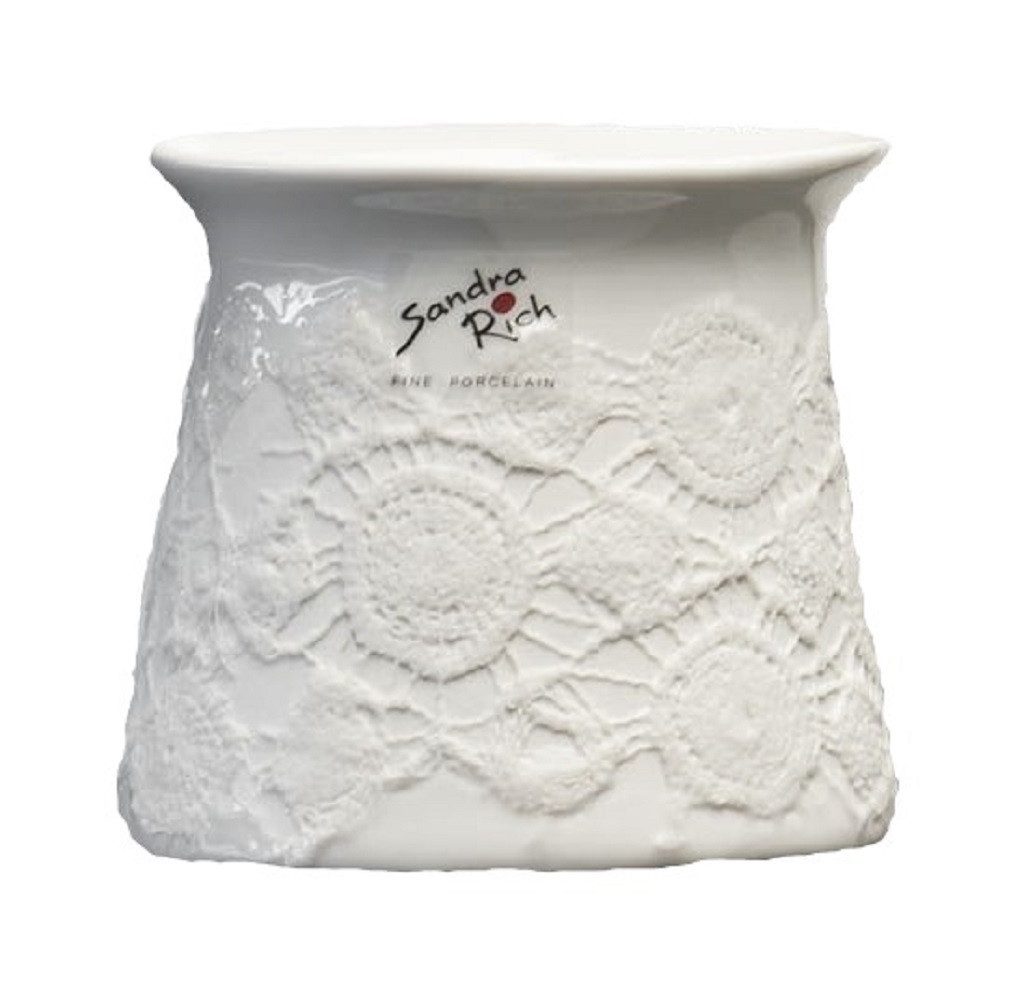 Sandra Rich Übertopf SANDRA RICH, Porzellan-VASE, ÜBERTOPF "SPITZE" rund ca günstig online kaufen