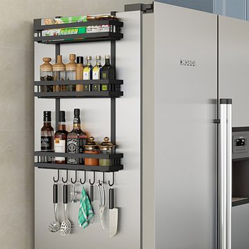 GLIESE Hängeregal für Kühlschrank mit 7 Haken Küchenregal Gewürzregale