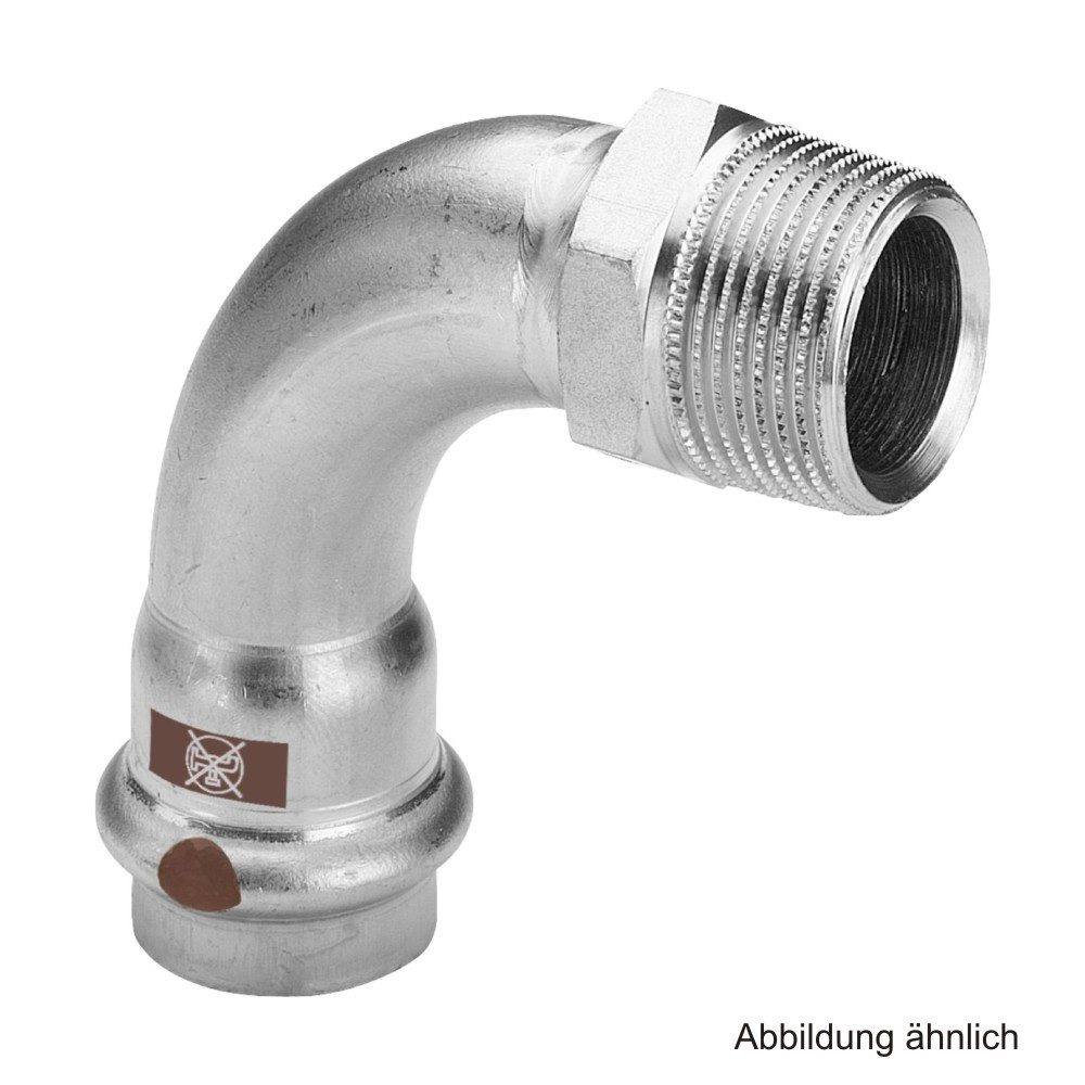 Wasserrohr Viega Temponox Übergangsbogen 90° mit AG, Modell 1714, 28 mm x 1"