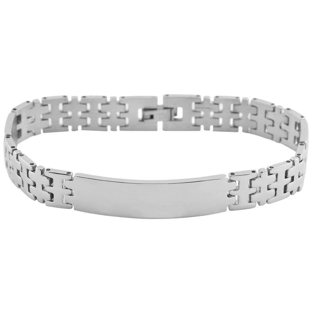 Adelia´s Gliederarmband Unisex Armband – Gliederarmband aus Edelstahl 20 cm, Perfekt zum Verschenken an besondere Menschen