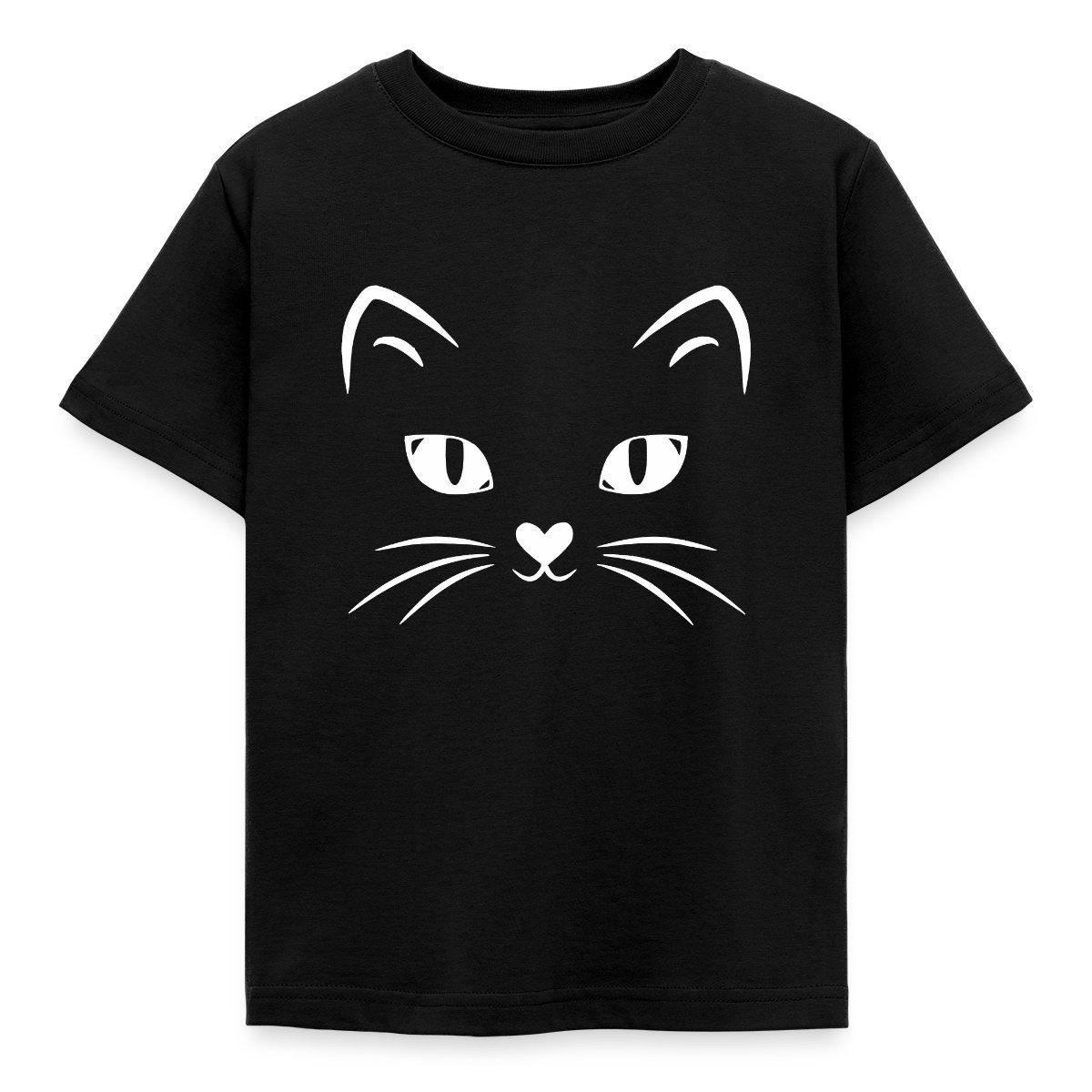 T-Shirt Katze Gesicht Fasching Kostüm Idee Kinder T-Shirt