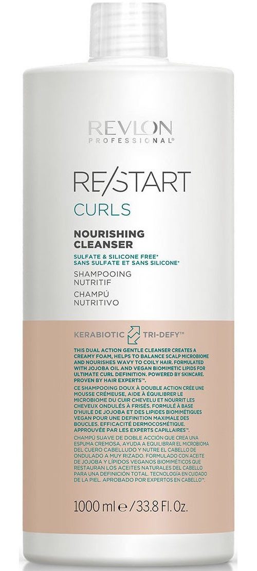 REVLON PROFESSIONAL Haarshampoo Re/Start CURLS Nourishing Cleanser 1000 ml, Sanfte, pflegende Reinigung für lockiges, oder gewelltes Haar.