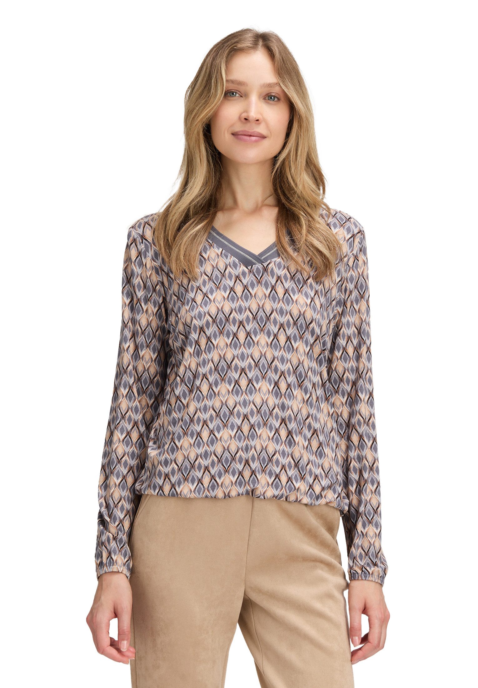 Betty Barclay Kurzarmshirt Damen Blusenshirt mit V-Ausschnitt (1-tlg) günstig online kaufen