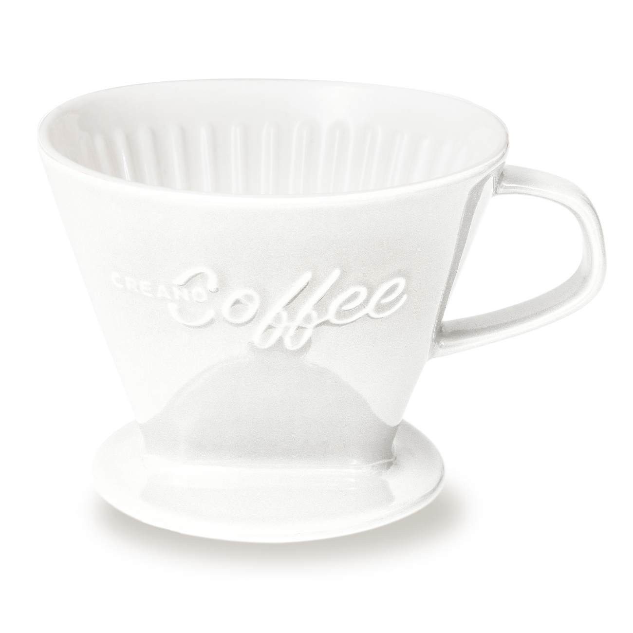 Creano Handfilter Creano Porzellan Kaffeefilter (Weiß), Porzellan, für Filtergröße 4