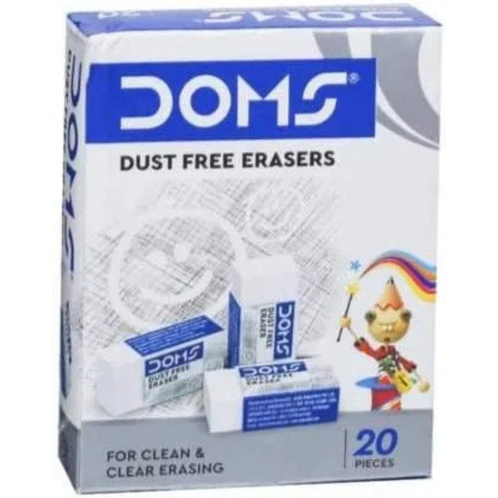 Radiergummi DOMS Radiergummi 20er Set, Staubfreies Radieren für eine saubere Umgebung
