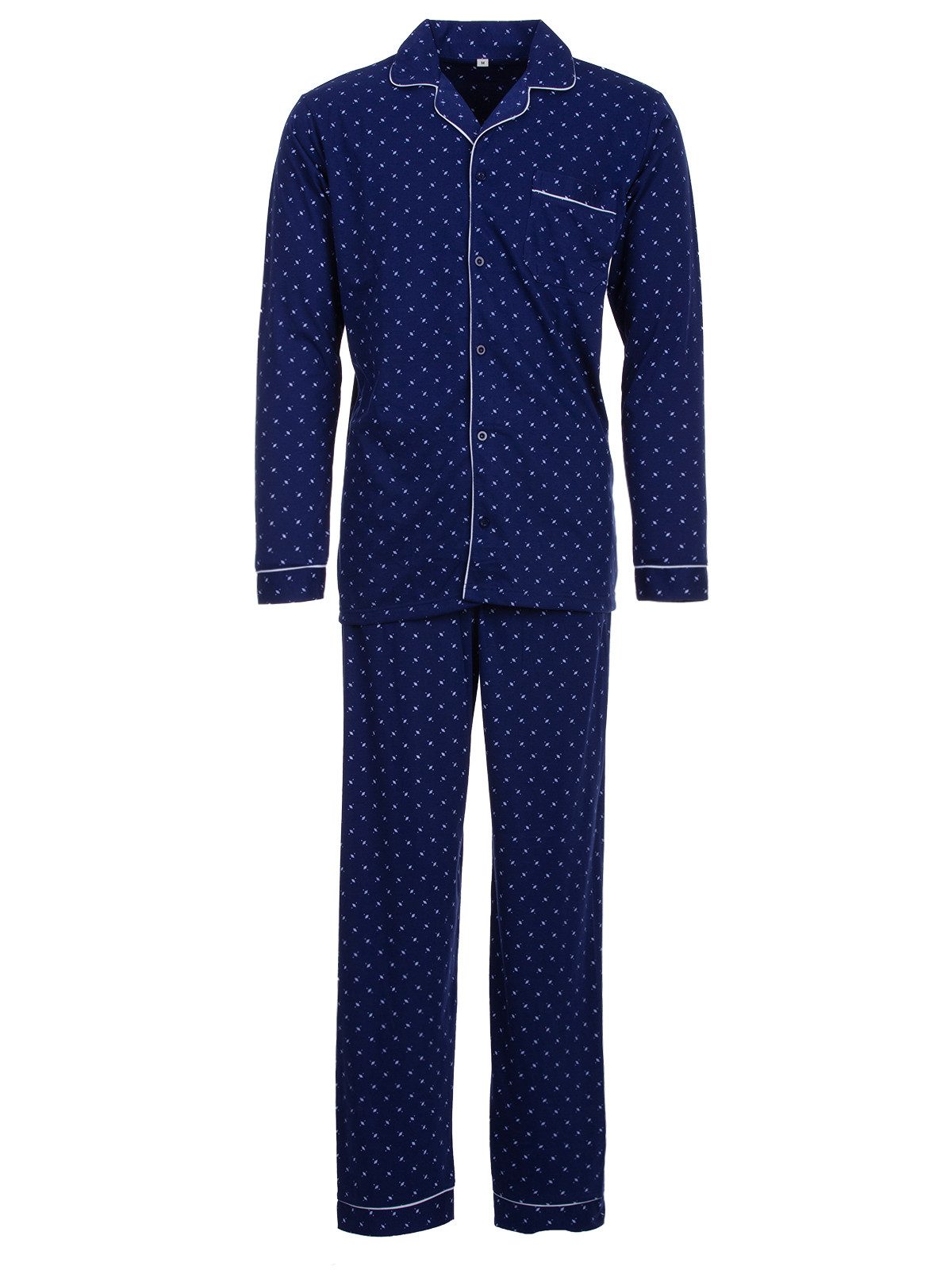Henry Terre Schlafanzug Pyjama Set Langarm - Diamant günstig online kaufen