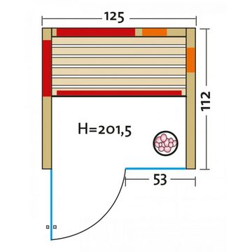 Infraworld Infrarotkabine Infraworld Infrarotkabine TrioSol Glas 125 Zirbe VG 125x112 cm mit 2