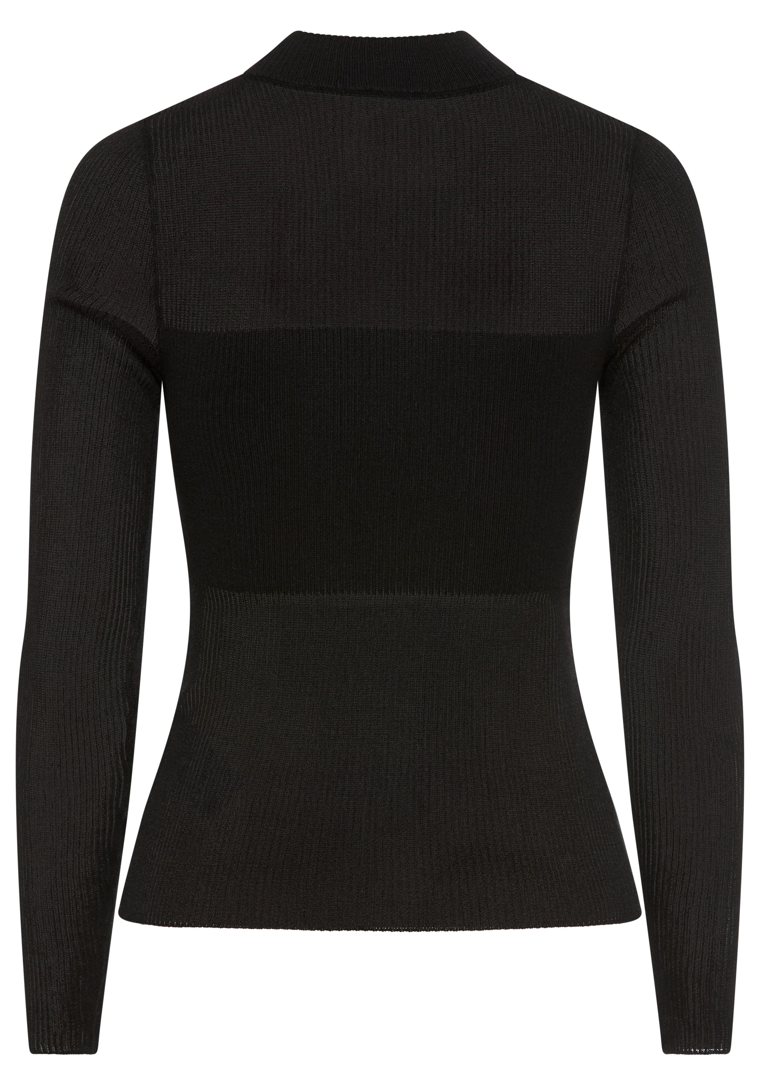 HUGO Blue Stehkragenpullover Slumy mit Bandeau-Effekt, günstig online kaufen