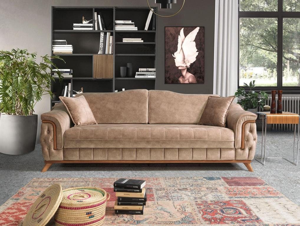 JVmoebel 3-Sitzer Wohnzimmer 3 Sitzer Design Couch Rot Polster Sofas Neu Modern