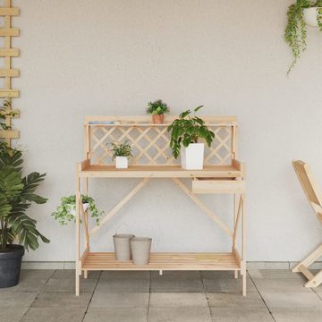 vidaXL Blumenständer Pflanztisch mit Rankgitter Massivholz Tanne (1 St)