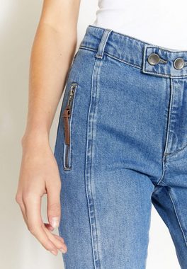 AENGELS Slim-fit-Jeans Jeans Slim mit Zipper-Taschen mit Taschen