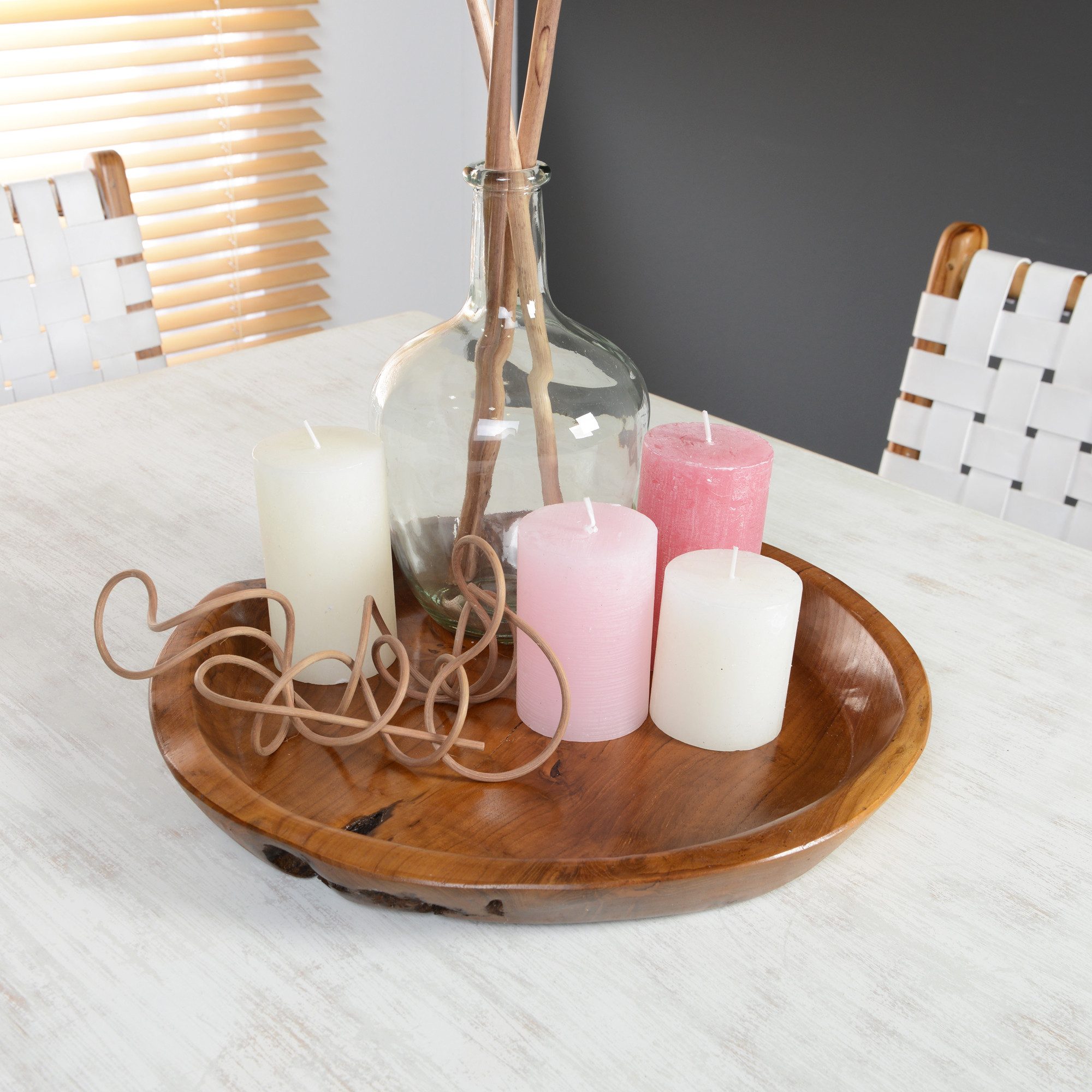 wohnfreuden Dekoteller Holztablett lasiert in verschiedenen Größen, 33955 günstig online kaufen