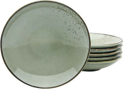 CreaTable Suppenteller »NATURE COLLECTION«, (6 St), Ø 22 cm, Steinzeug