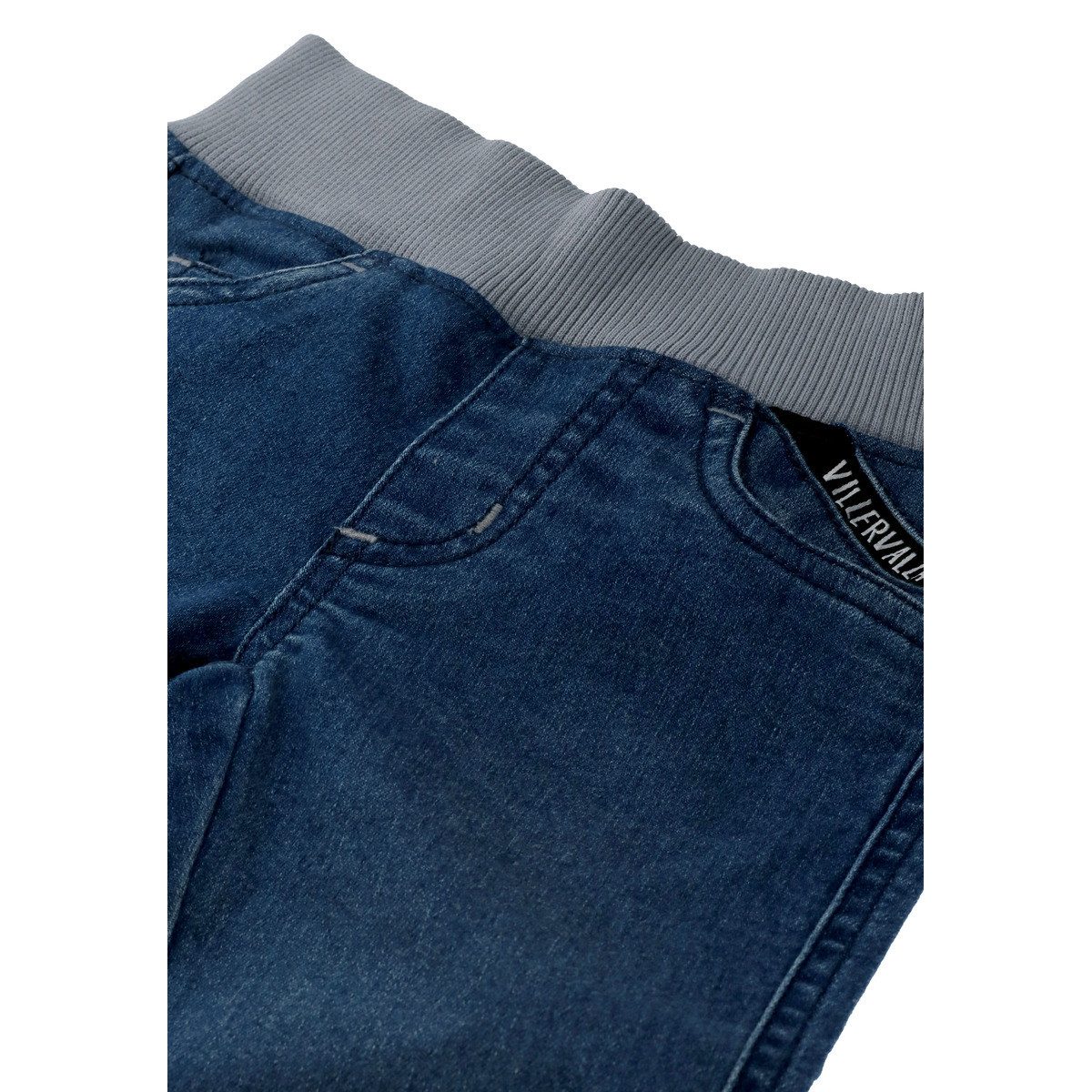 Villervalla Slim-fit-Jeans Midnight Wash Unisex Kinder (1-tlg) Hose, Denim, Pants, Freizeithose, Jeanshose