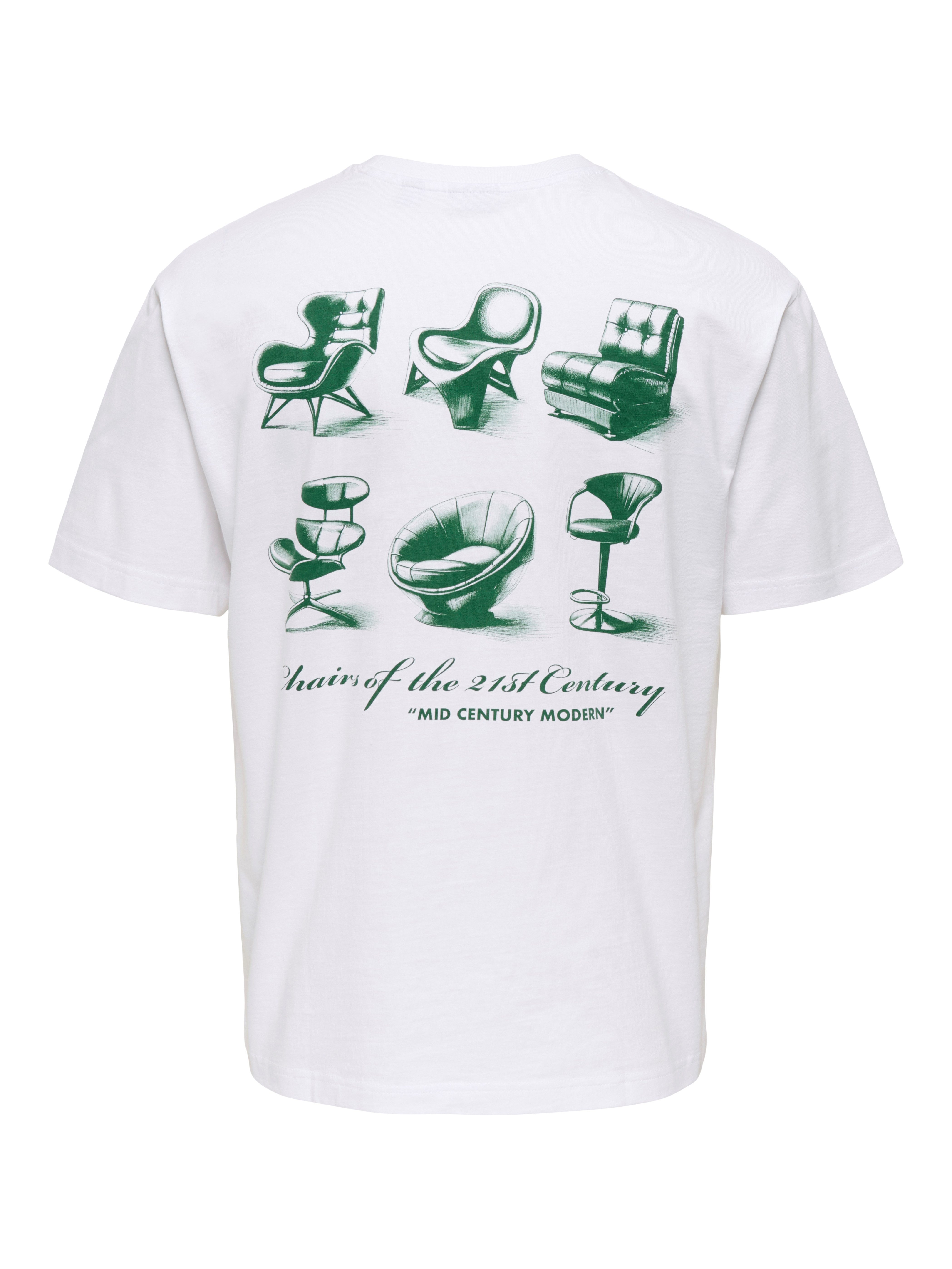 ONLY & SONS T-Shirt ONSFRED LIFE RLX SS PRINT TEE NOOS Baumwolle, relaxed fit – Bild 4 von 4