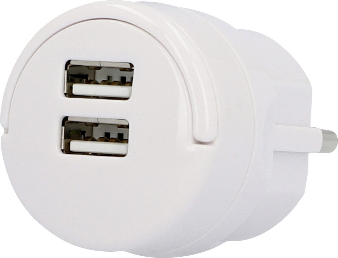 UNITEC Rundstecker Unitec USB-Ladeadapter Mini mit 2x USB Type A 2,4A