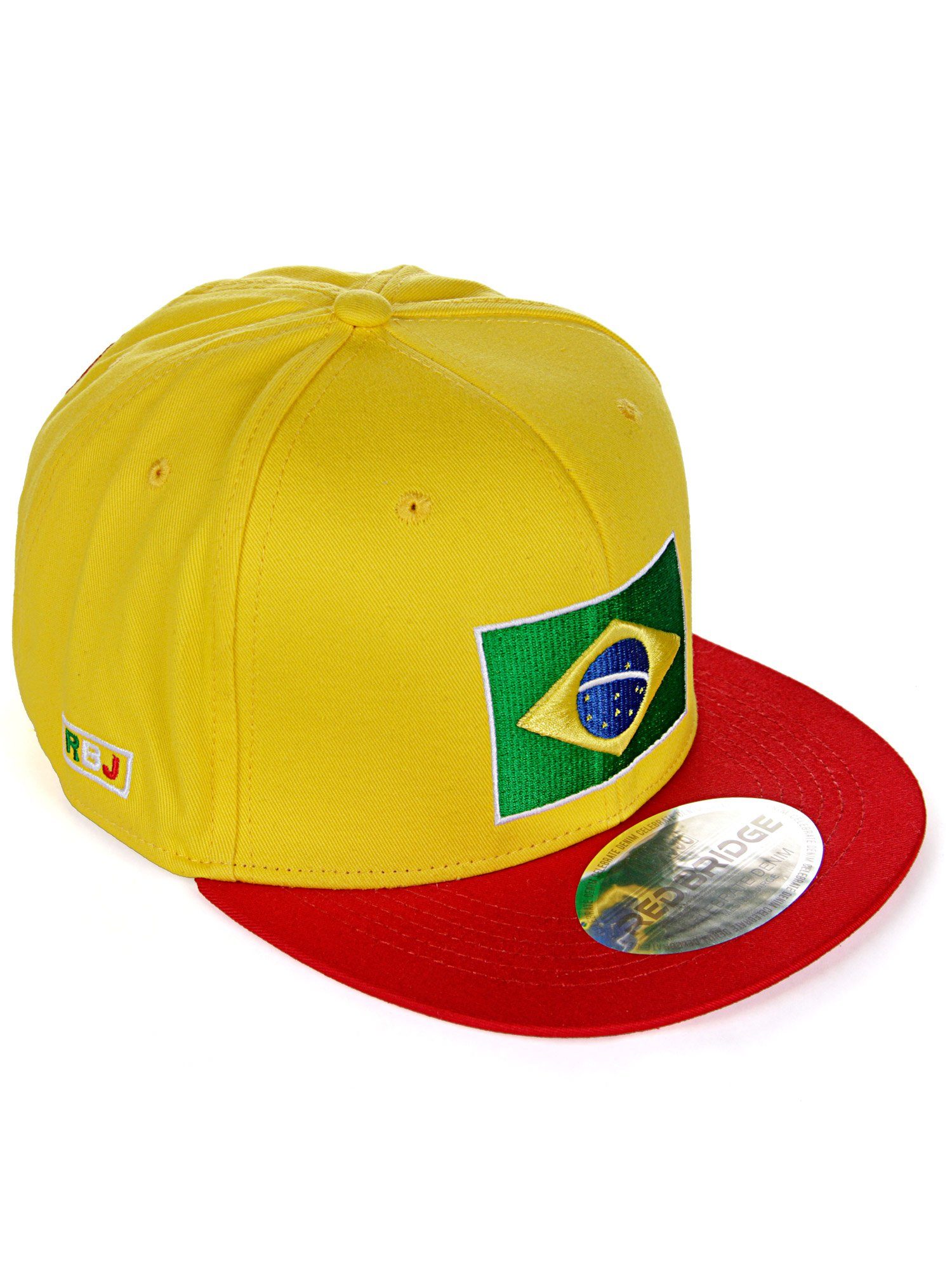 RedBridge Baseball Cap Gurham mit gelb Brasilien-Stickerei trendiger