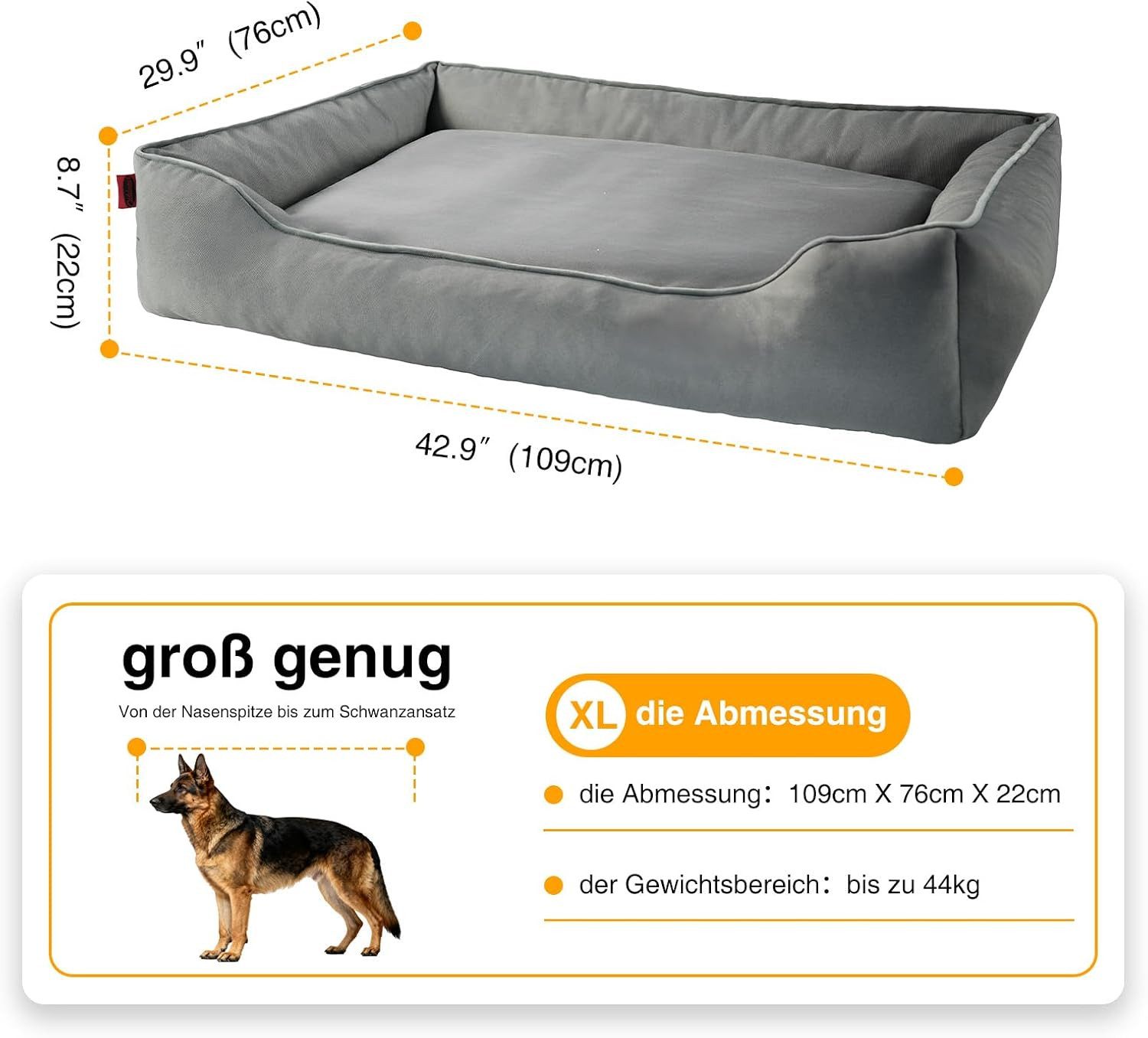Zedelmaier Hundebett für mittelgroße und große Hunde Hundesofa Hundekissen günstig online kaufen