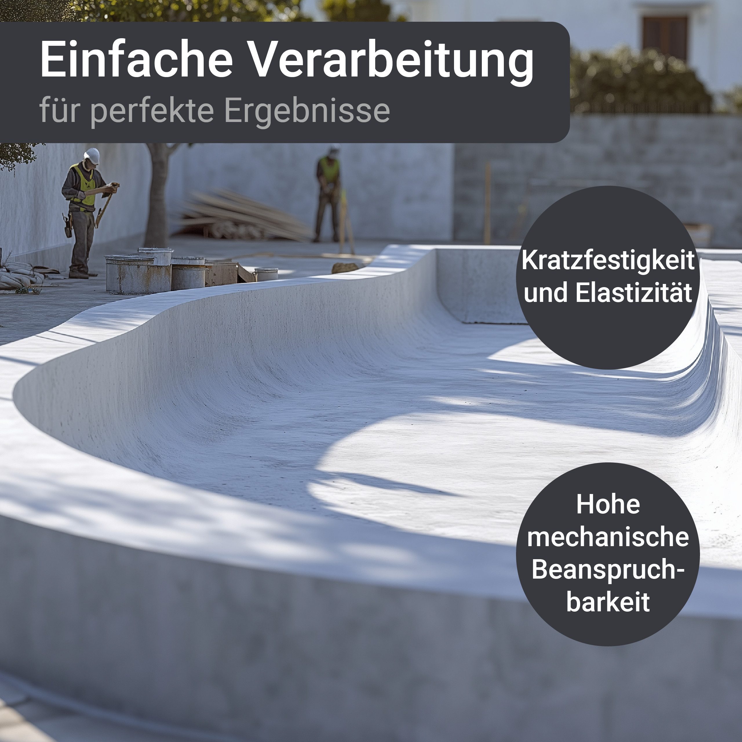 WO-WE Fliesengrundierung Schwimmbadfarbe Grundierung Spezial Haftgrund für Poolfarbe, 1-10kg, Hohe Ergiebigkeit