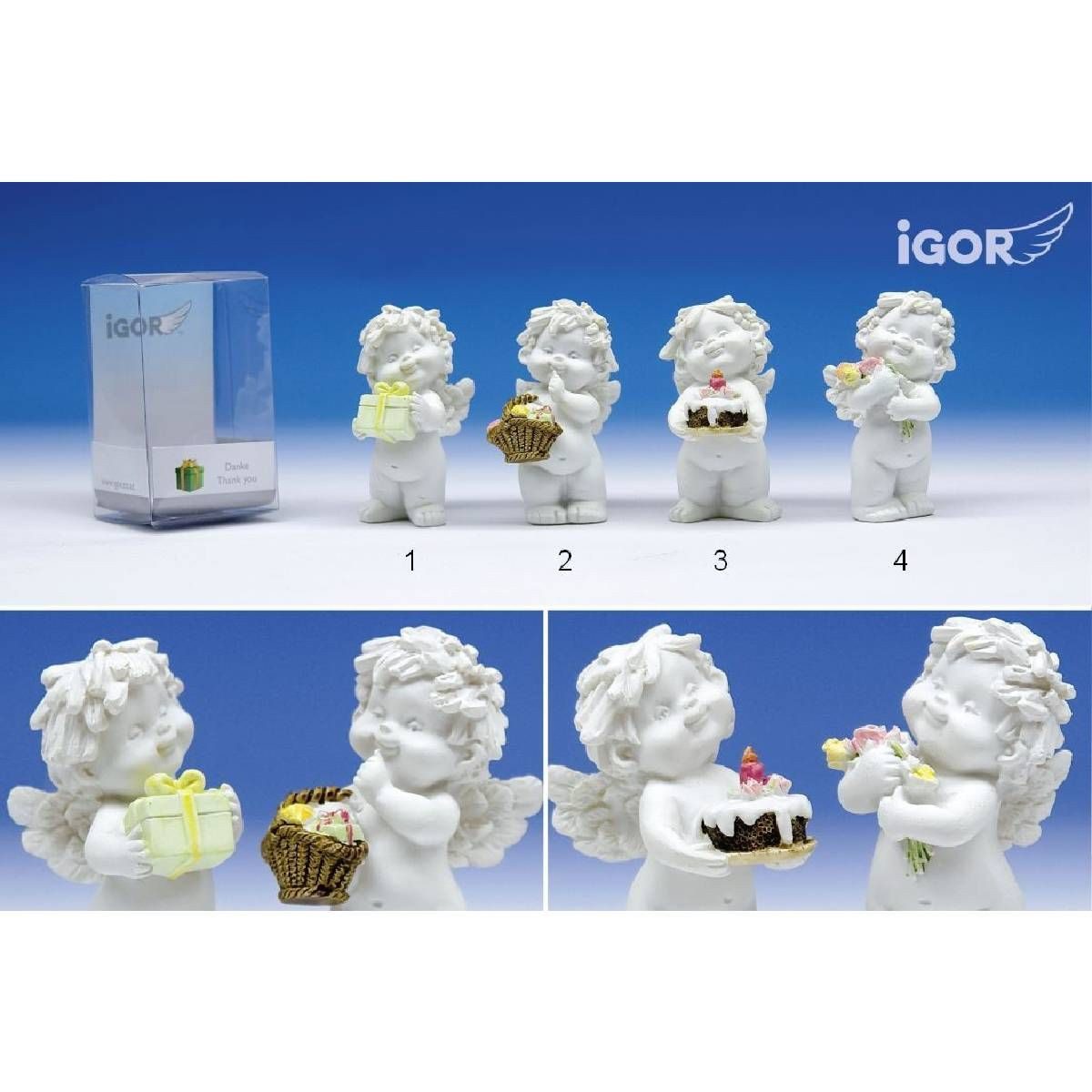 Small-Preis Engelfigur Glücksbringer Engel Igor mit Geschenkbotschaft