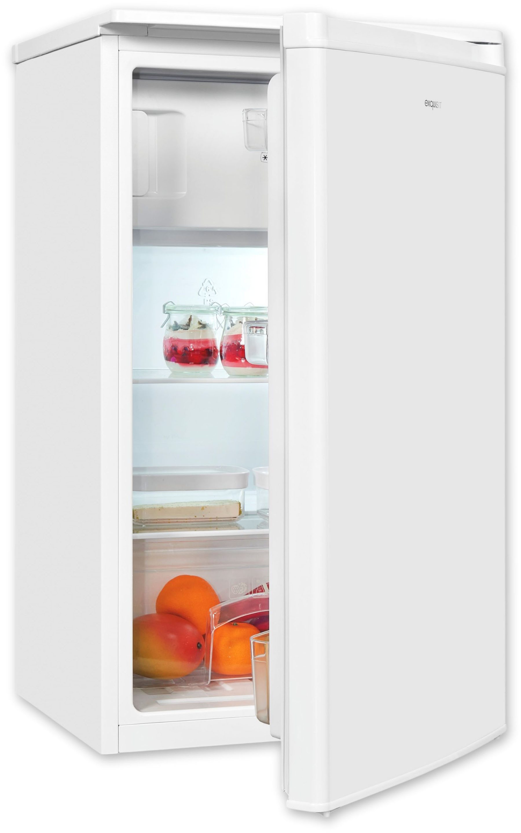 exquisit Kühlschrank KS117-3-040E weiss, 85 cm hoch, 48 cm breit