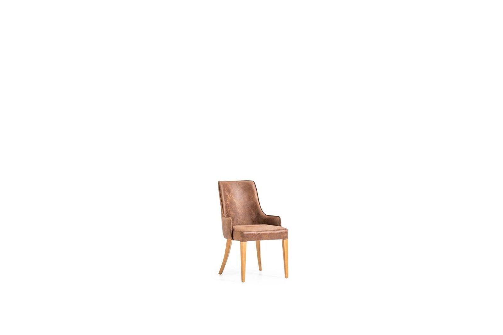 JVmoebel Esszimmerstuhl Lehnstuhl Polster Lederstuhl Stühle Europa Küchen St), Loft Made in Schwarz (1 Designer