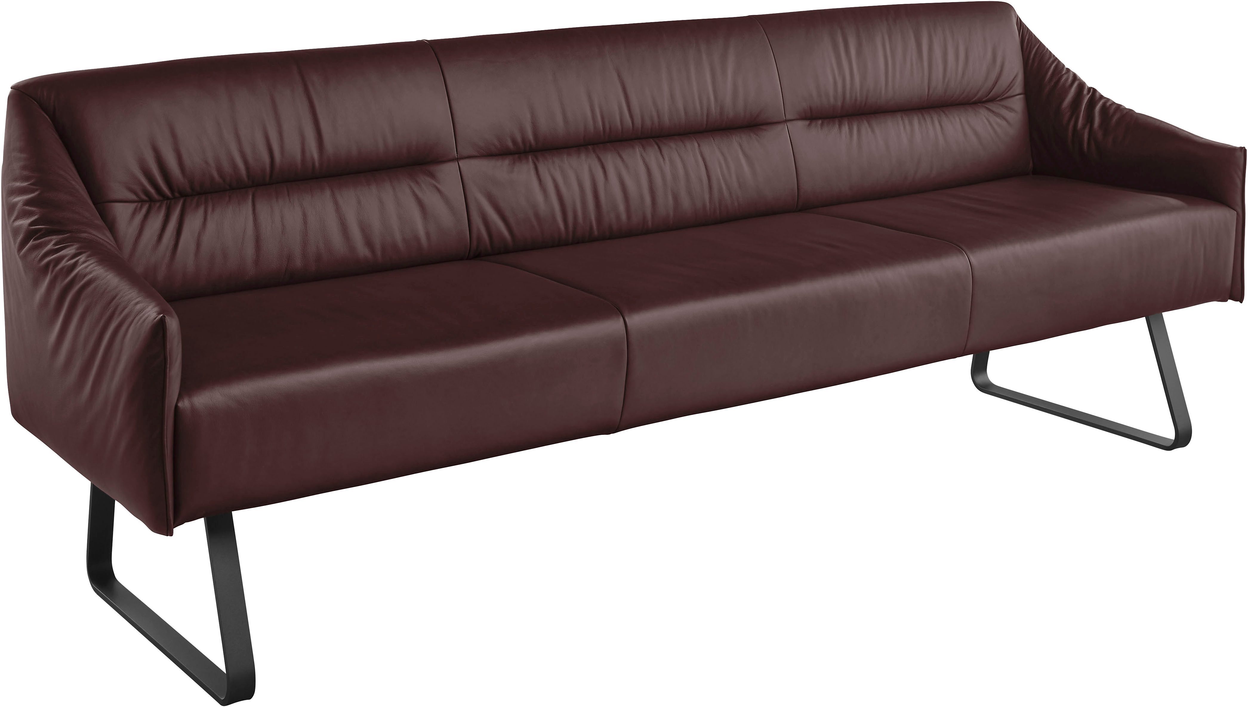 Musterring Essbank JustB! SP500 (1-St), Metallkufe schwarz, verschiedene Farben, Breite 220 oder 250 cm