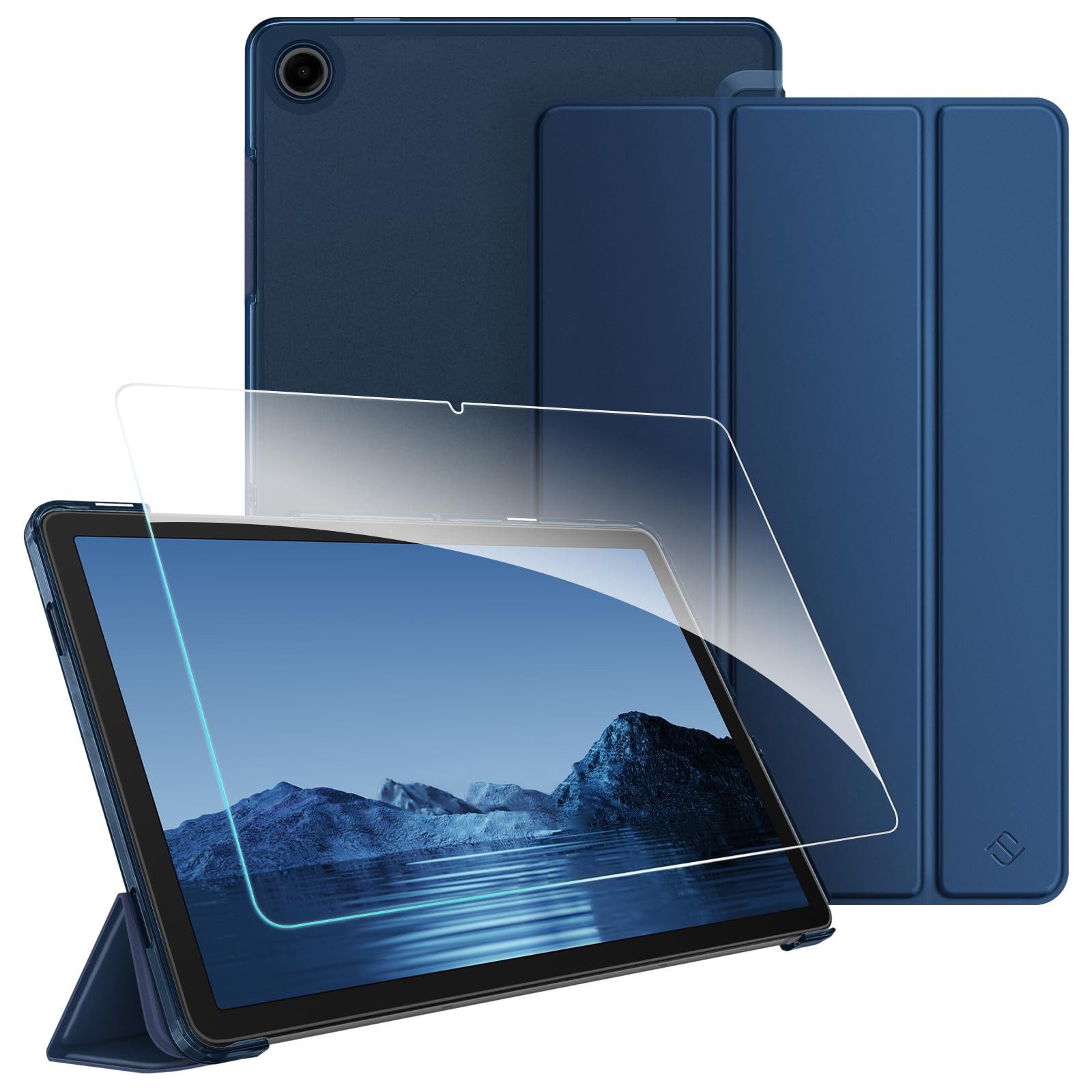 Fintie Tablet-Hülle für Samsung Galaxy Tab A11+ Plus 11 Zoll 2025 / Tab A9+ Plus 11'' 2023 11 Zoll, mit Schutzfolie, Ultradünn Schutzhülle mit Translucent Rückseite Cover