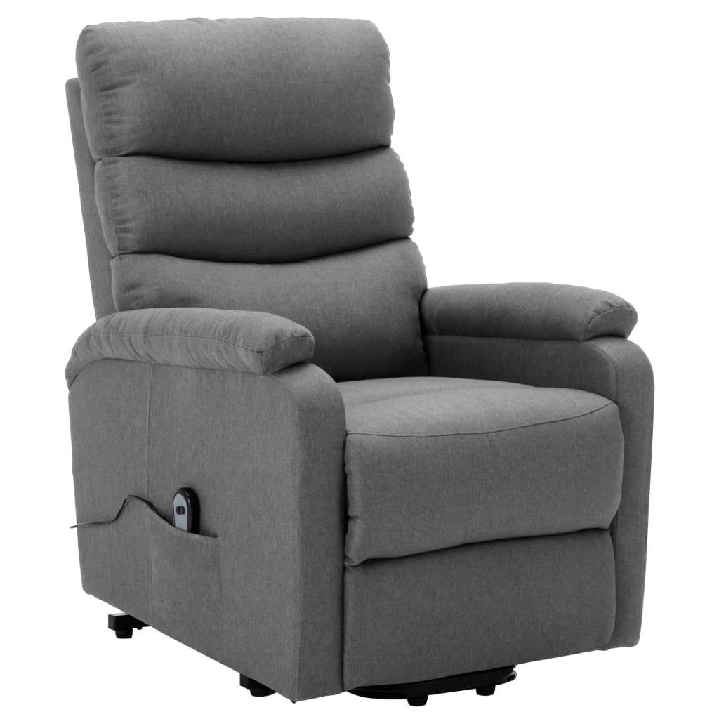 vidaXL Sessel Aufstehsessel Hellgrau Stoff (1-St) günstig online kaufen