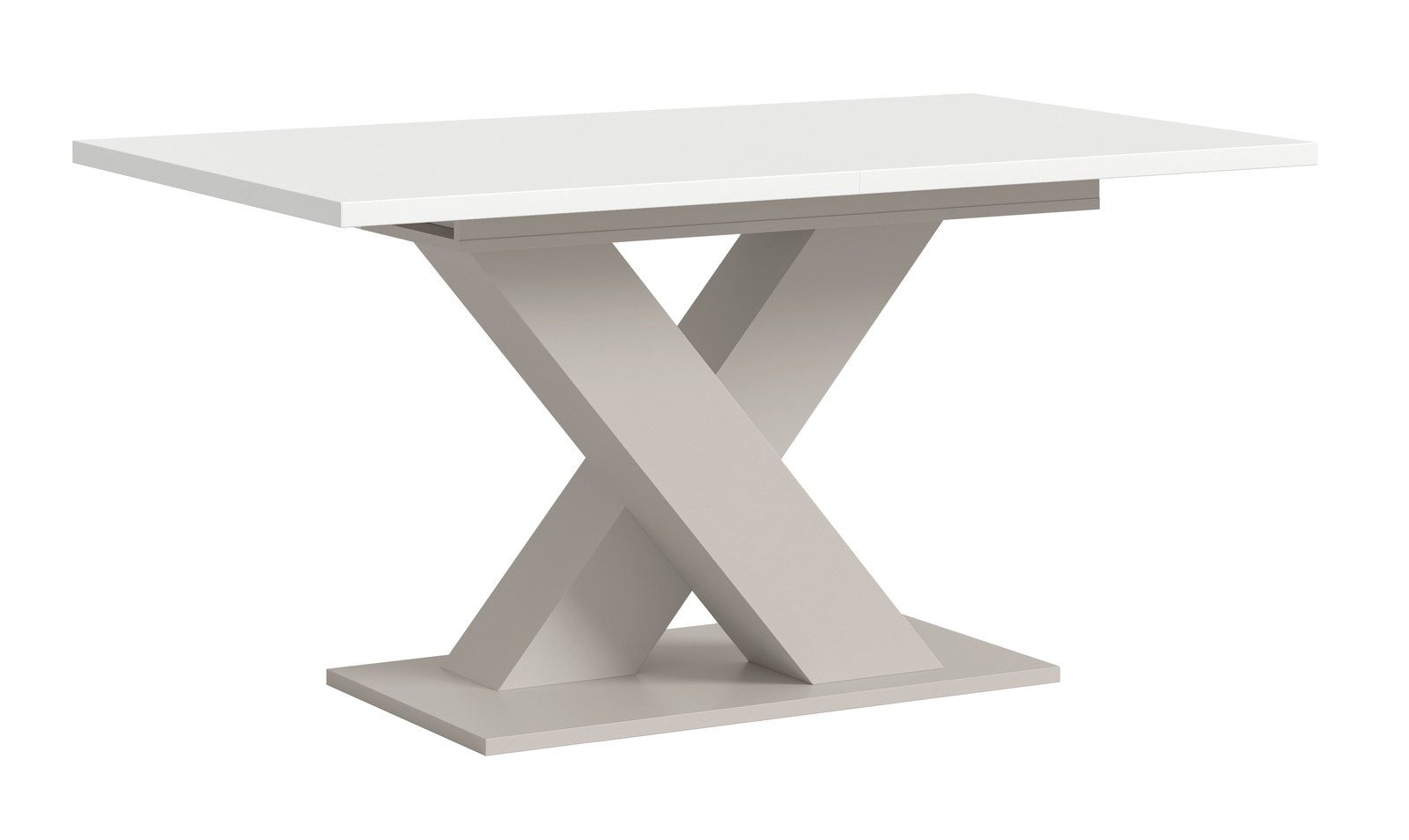 Aileenstore Esstisch OSLO, 150 cm Breite, Weiß, 2-teilig