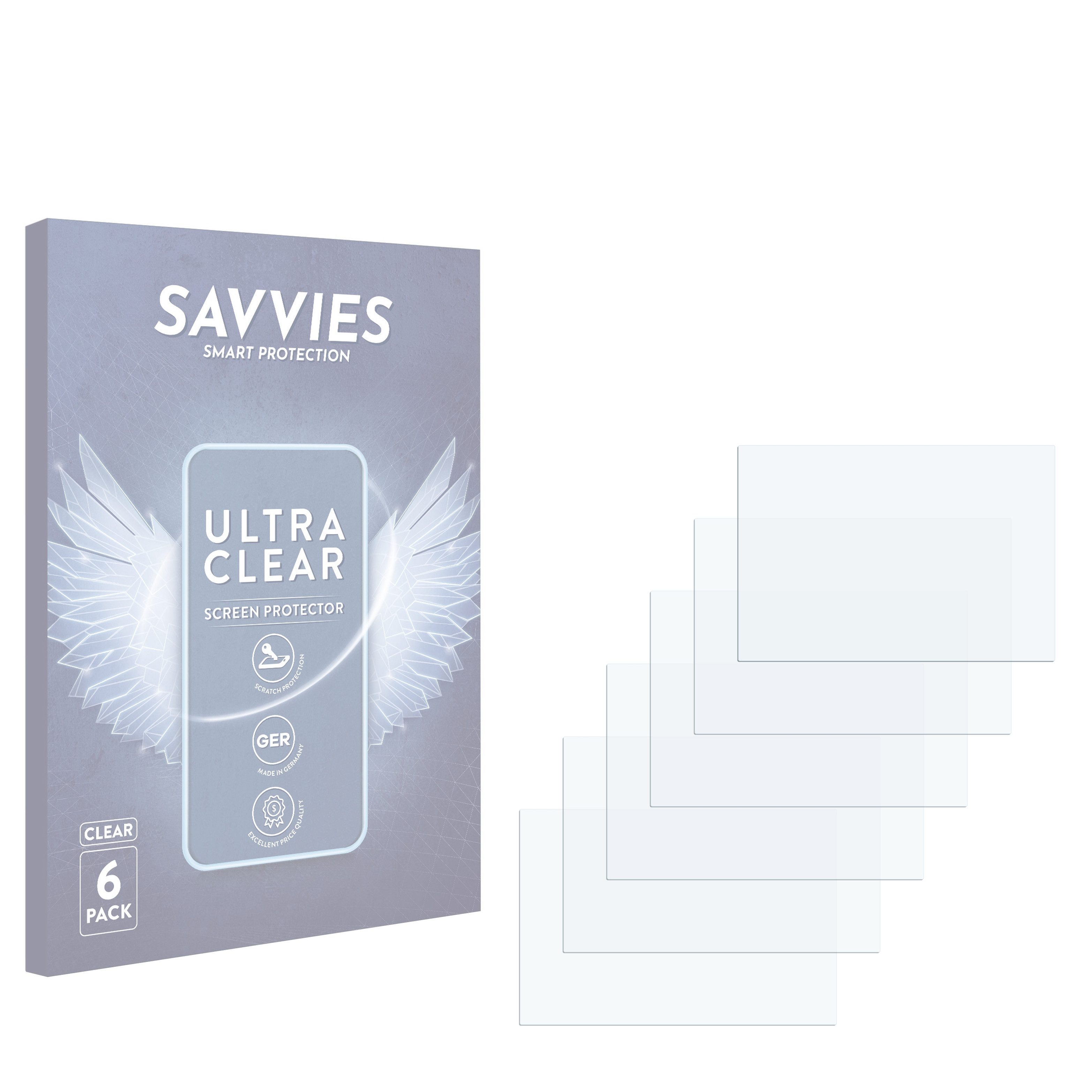 Savvies Displayschutzfolie Schutzfolie für Elektron Digitone II, 6 Stück, Displayschutz Schutz Folie Klar Transparent