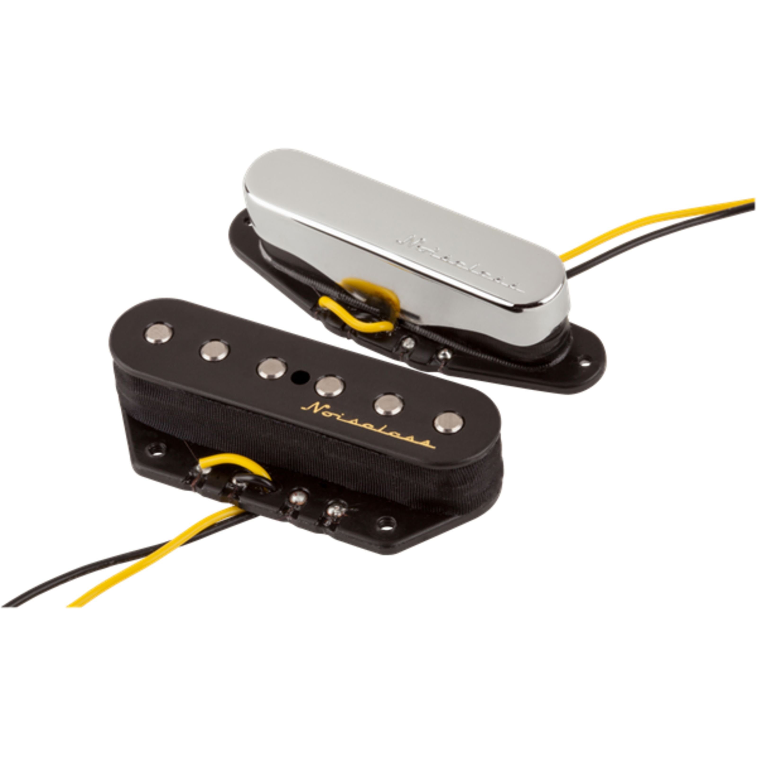 Fender Tonabnehmer, (Vintage Noiseless Tele Set Pickups, E-Gitarre Tonabnehmer, Single-Coil), Vintage Noiseless Tele Pickup Set - Single Coil Tonabnehmer für