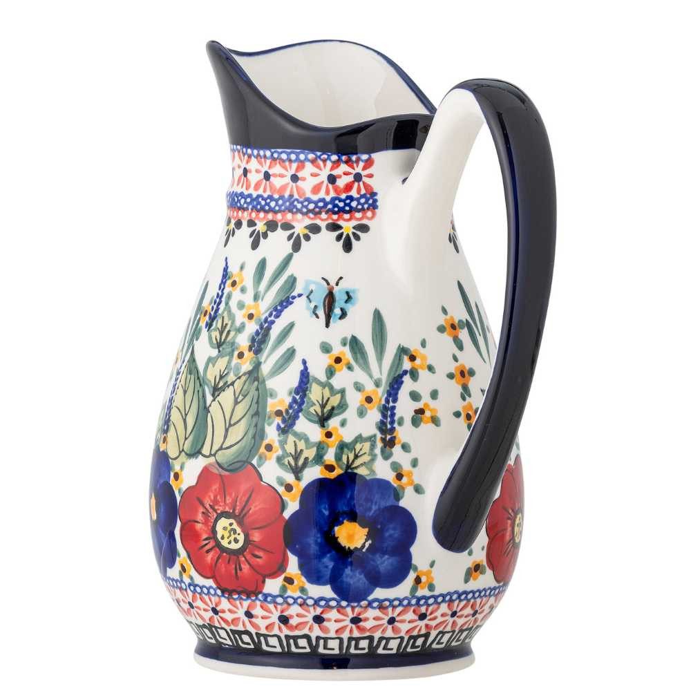 Bloomingville Karaffe Bloomingville Krug FLORIST mit Blumen 1,6 Liter