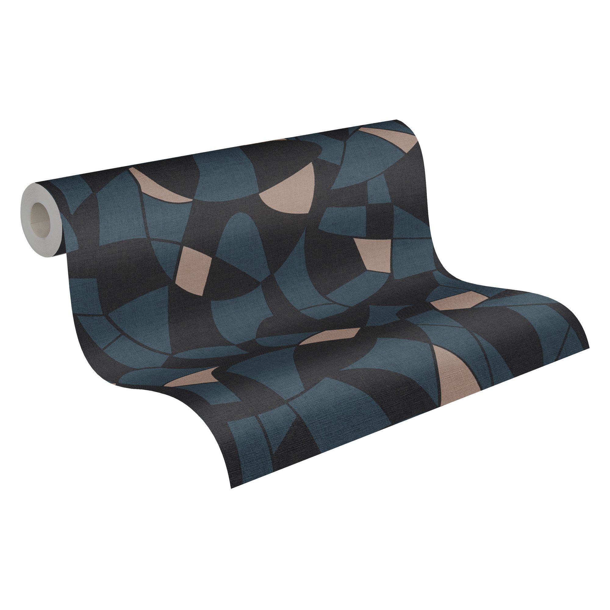 A.S. Création Vliestapete Antigua Tapete mit Formen, leicht strukturiert, gemustert, matt, neutral, (1 St), Grafiktapete Retrotapete Tapeten Wohnzimmer Schlafzimmer Küche Design