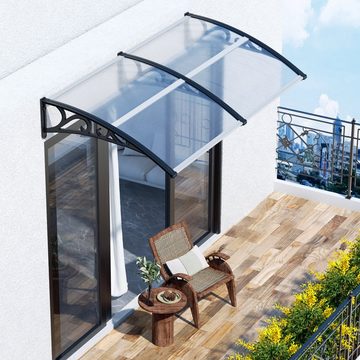 Randaco Vordach 100x120cm Vordach Pultvordach für Haustür und Terrasse Türvordach