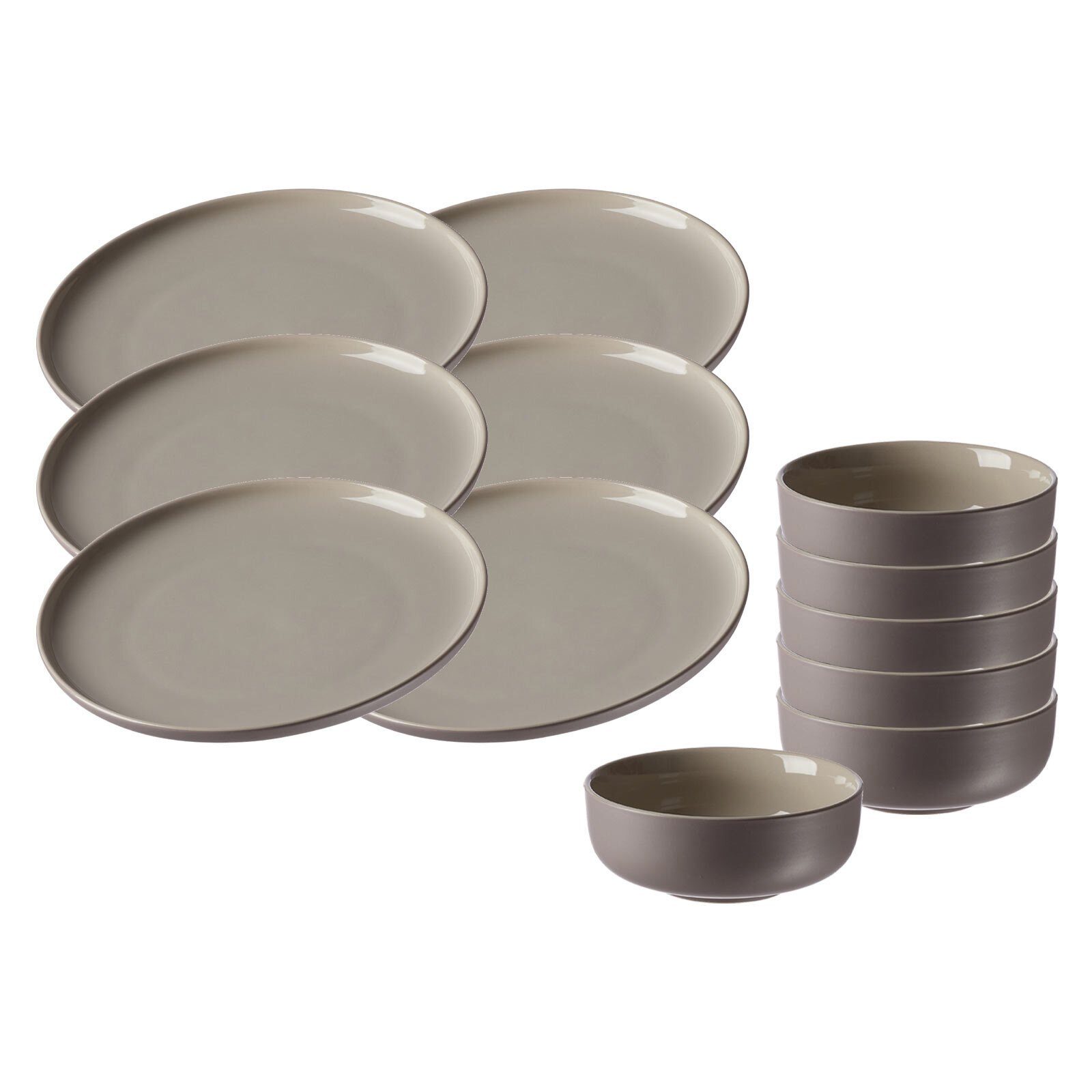 Ritzenhoff & Breker Frühstücks-Geschirrset Jasper Frühstücksset 12er Set (12-tlg), 6 Personen, Keramik