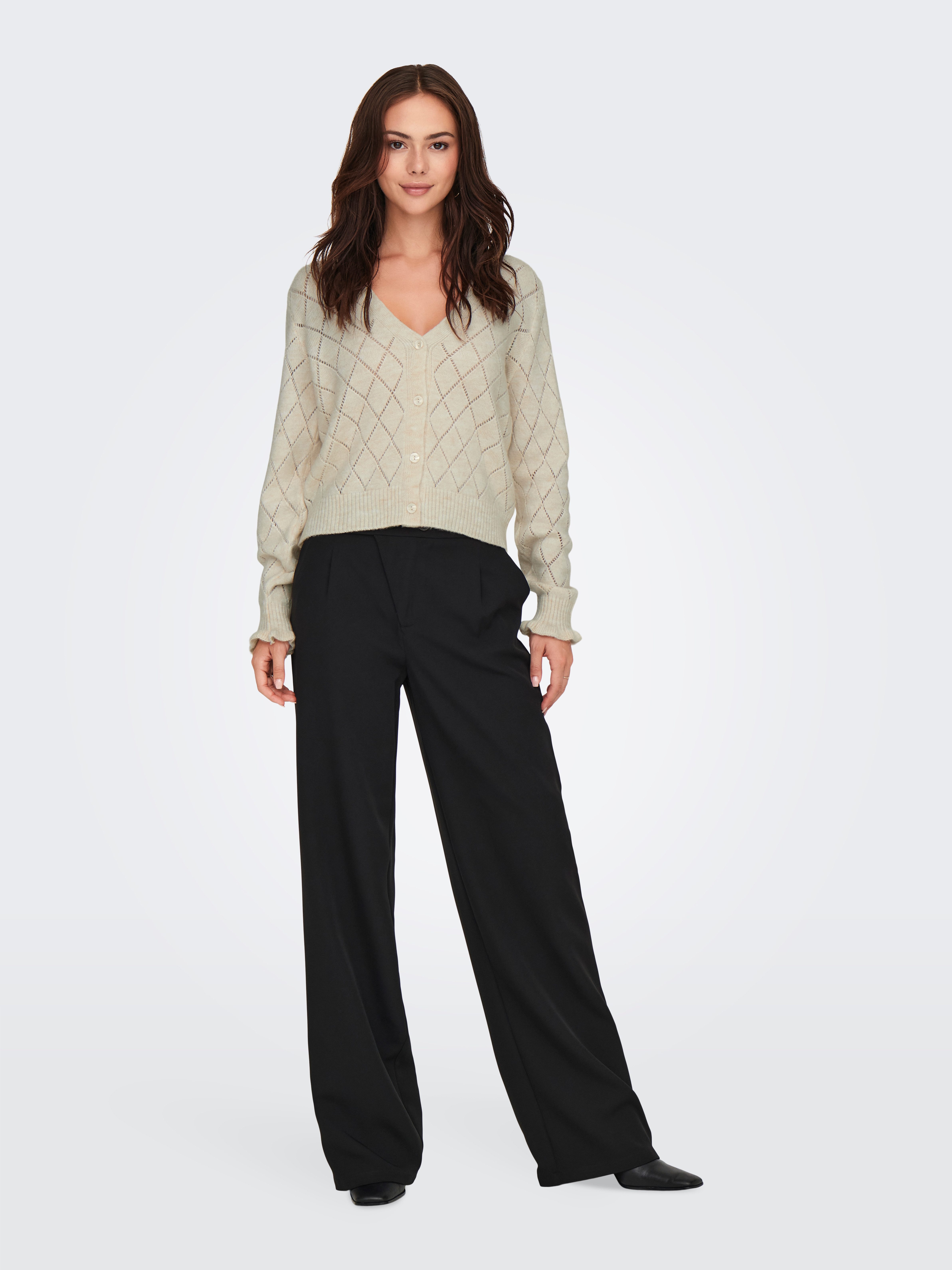 JDY Strickjacke JDYLETTY L/S V-NECK STRUC CARDI KNT NOOS